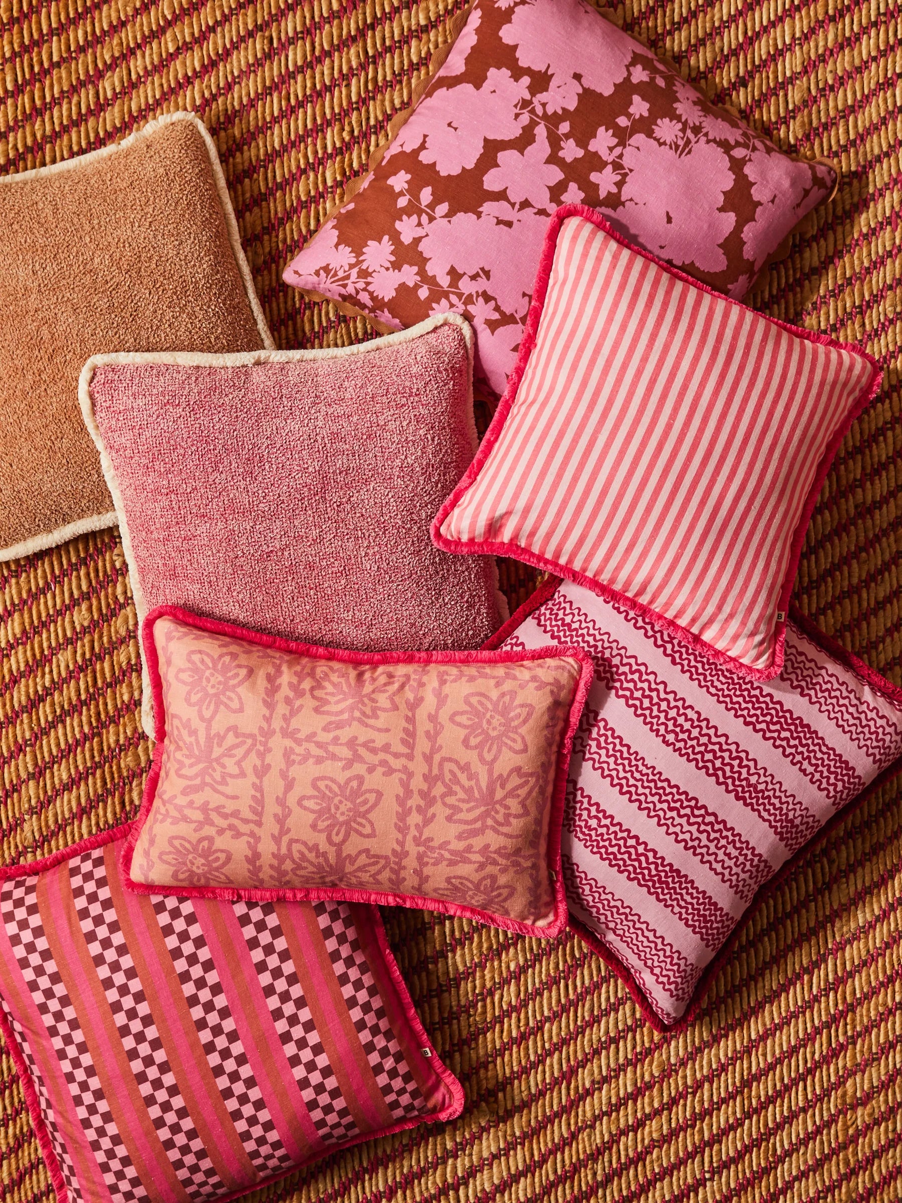 Bonnie & Neil Mini Wave Pink Cushion 60CM