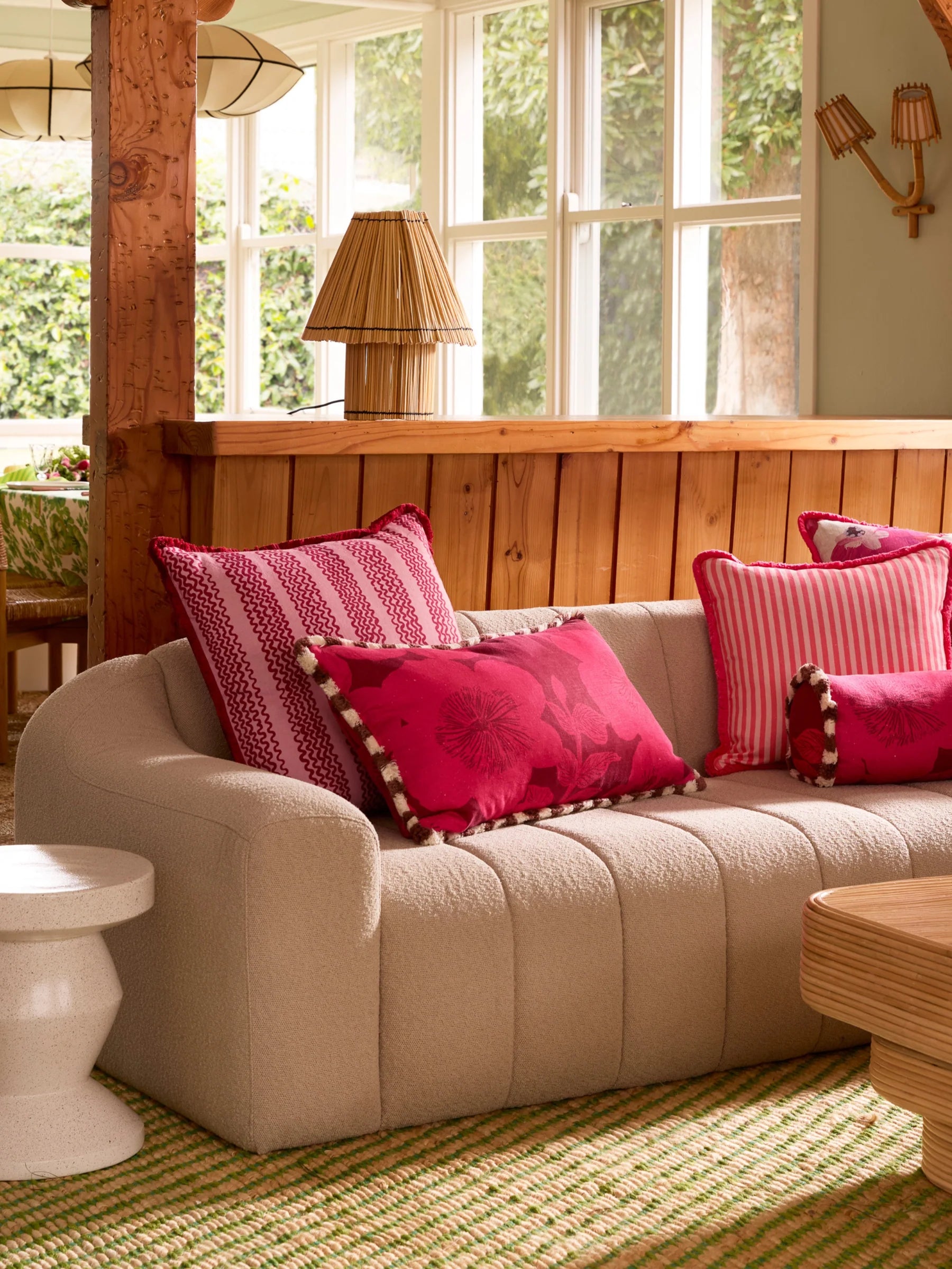 Bonnie & Neil Mini Wave Pink Cushion 60CM
