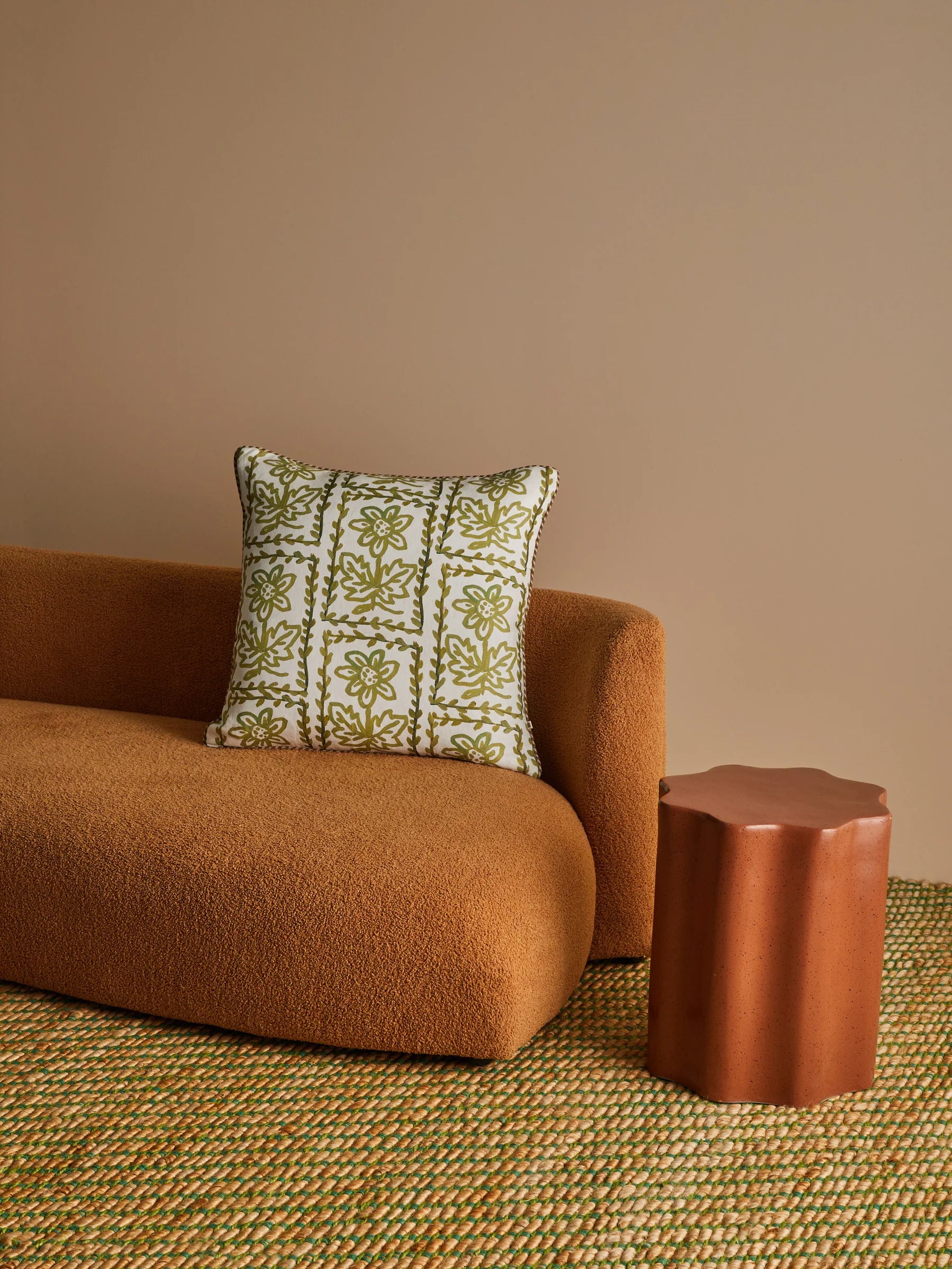 Bonnie & Neil Daisy Olive Cushion 60CM