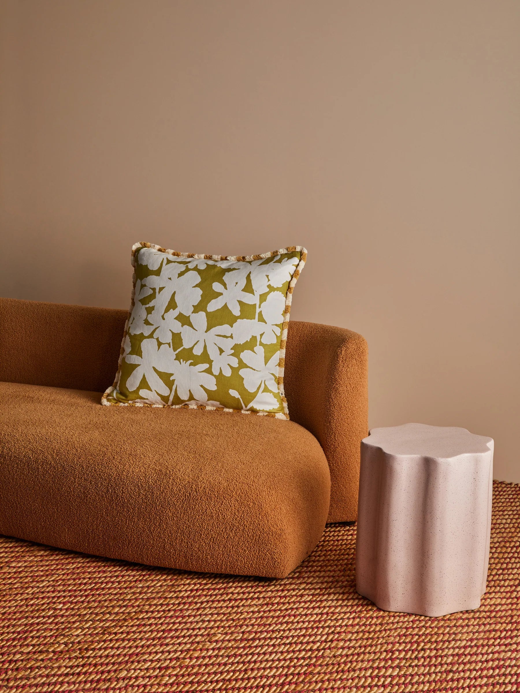 Bonnie & Neil Letta Mustard Cushion 60CM