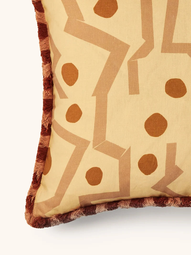 Bonnie & Neil Memphis Cushion Wheat 60cm