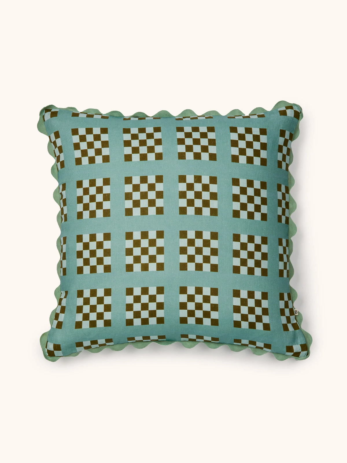 Bonnie & Neil Lattice Cushion Blue 60cm