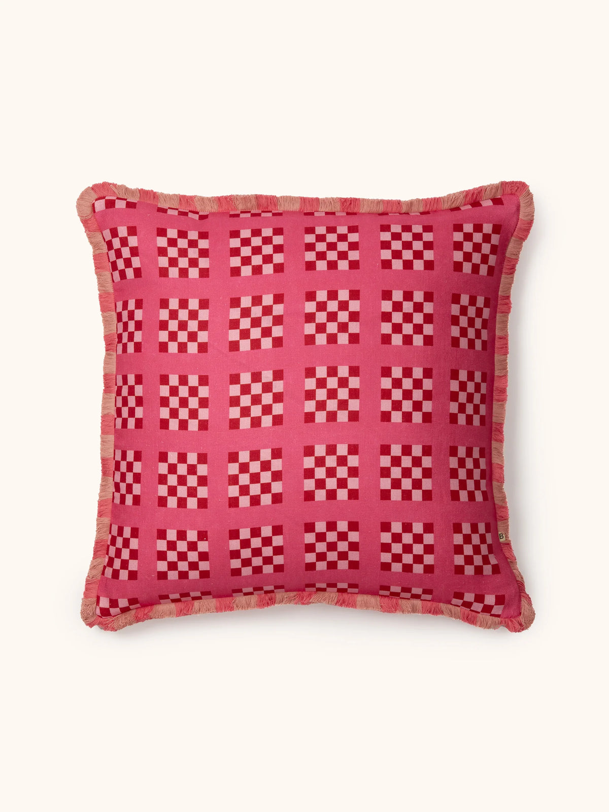 Bonnie & Neil Lattice Cushion PINK 60cm