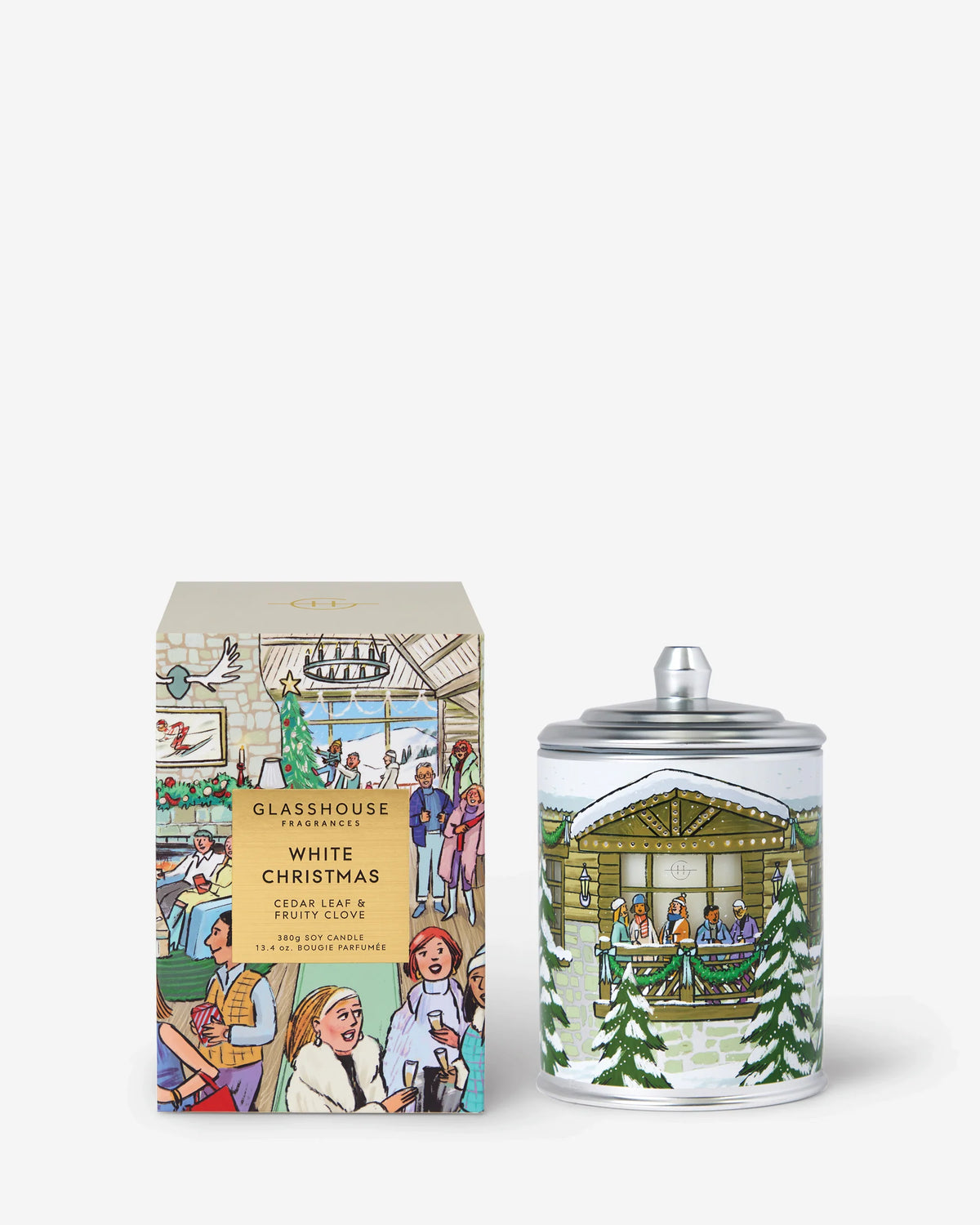 GLASSHOUSE 380g Candle WHITE CHRISTMAS