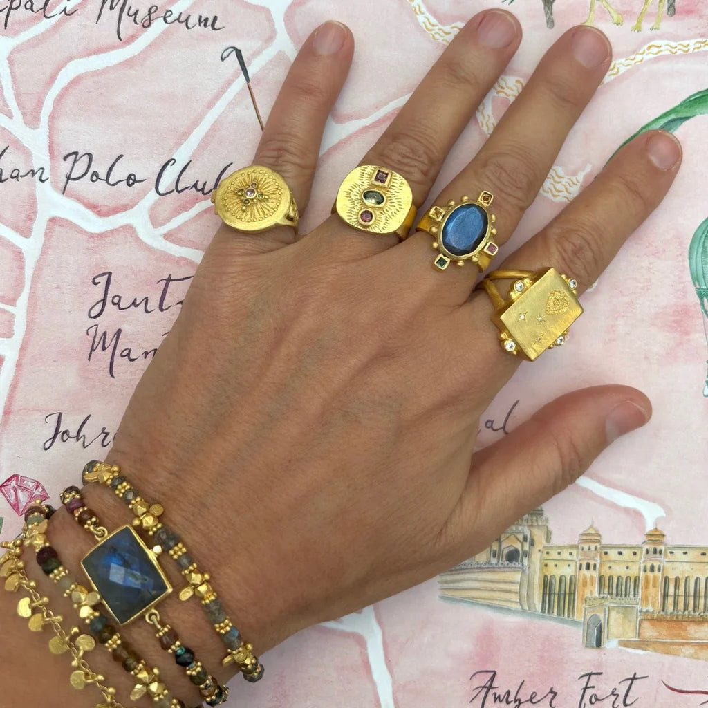 Ruby Teva Maharaja Adjustable Ring