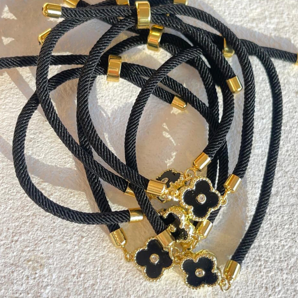 HEI TAI Fleur Slide Bracelet BLACK