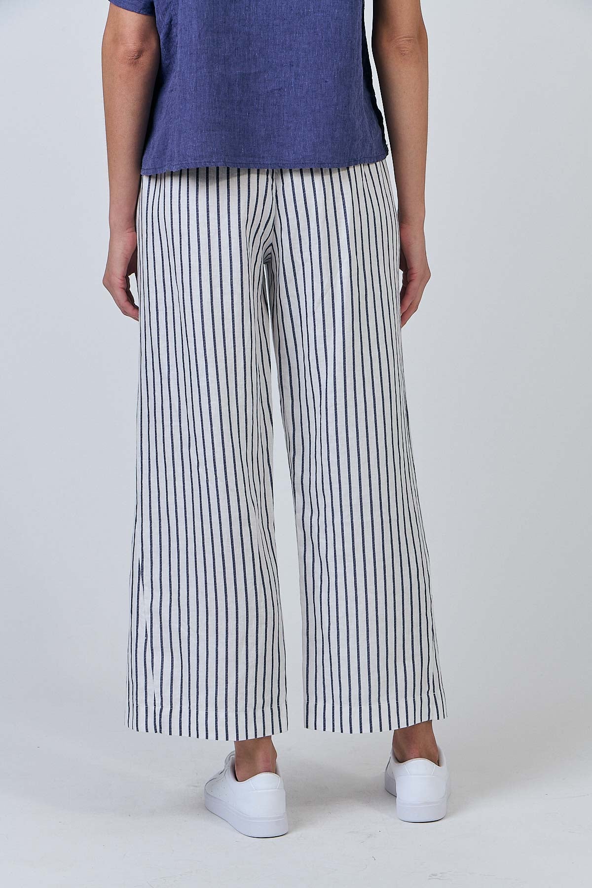 OLIVE ET JULIE Linen Pant BLUEBERRY STRIPE