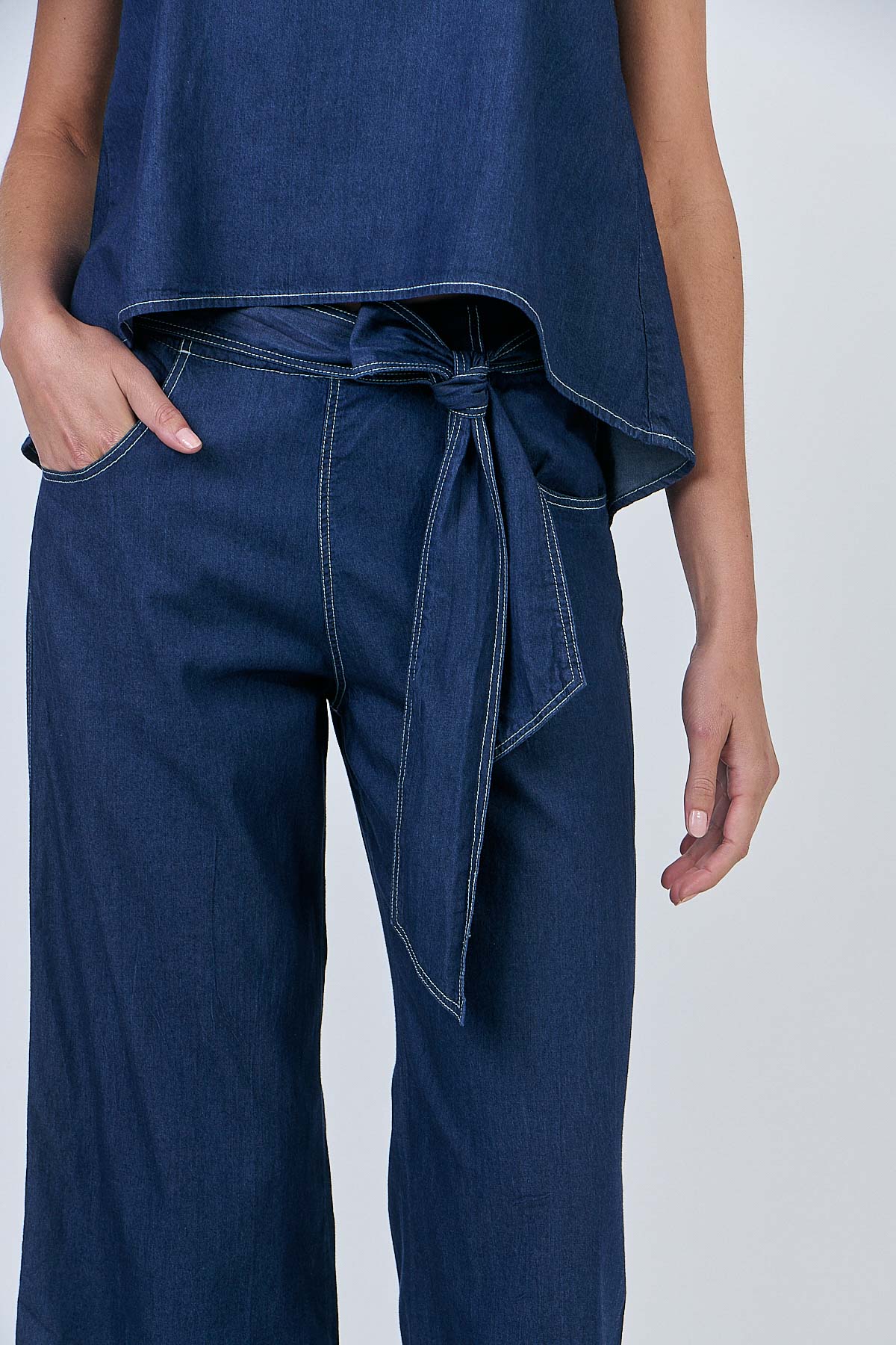 OLIVE ET JULIE Cotton Pant CHAMBRAY