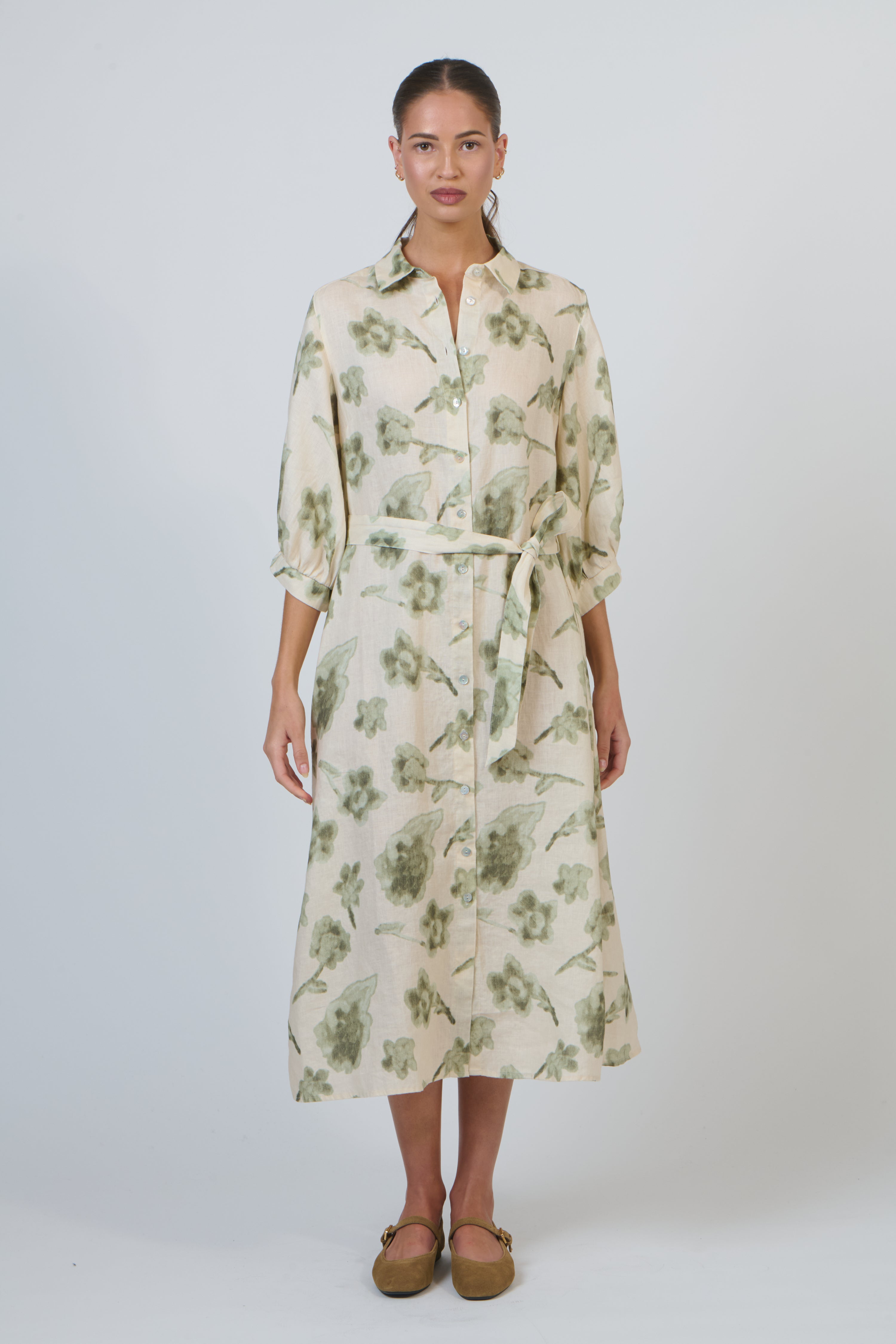 OLIVE ET JULIE Tie Dress PATINA PETALS