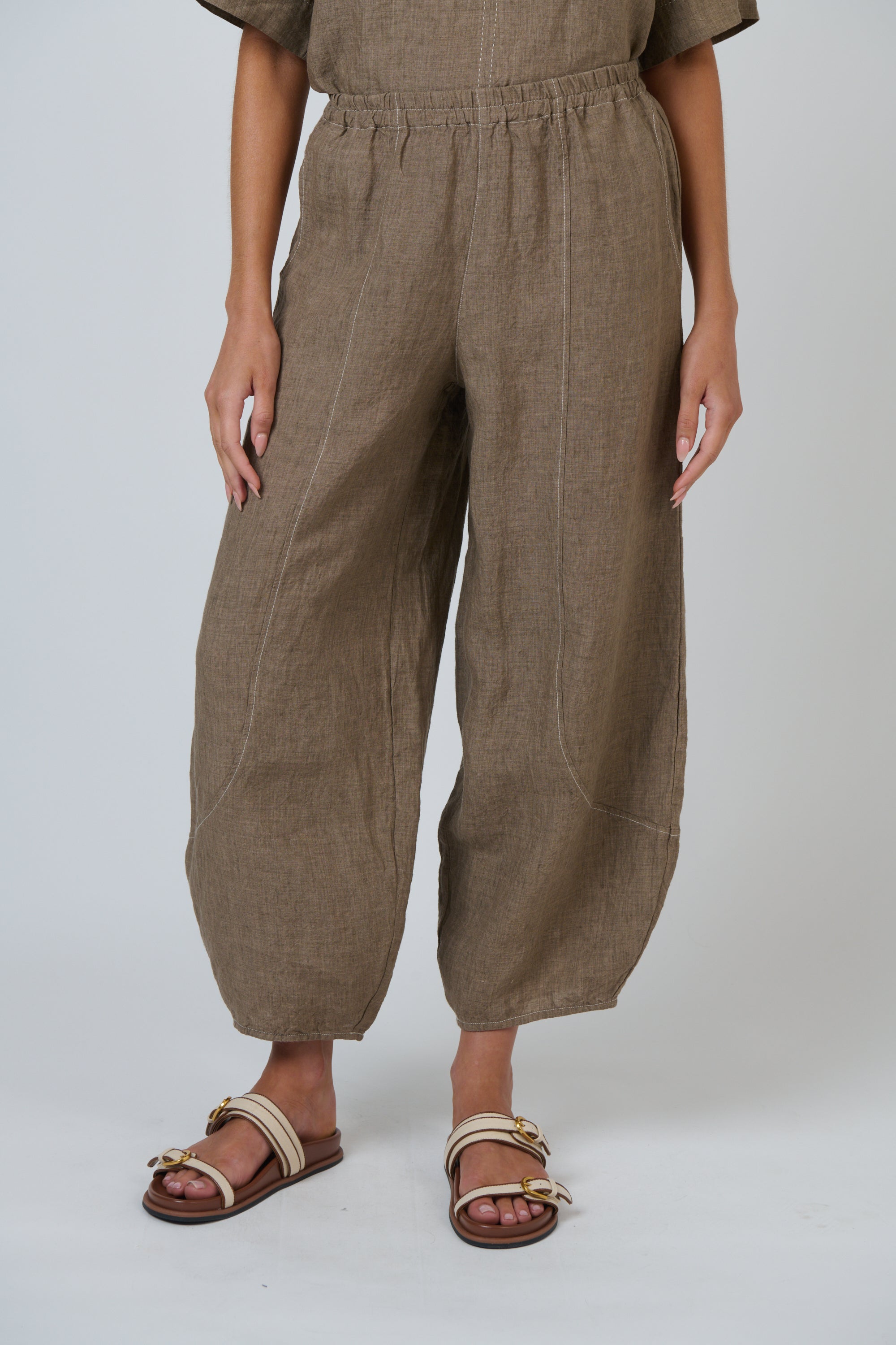 OLIVE ET JULIE Linen Balloon Pant AGATE