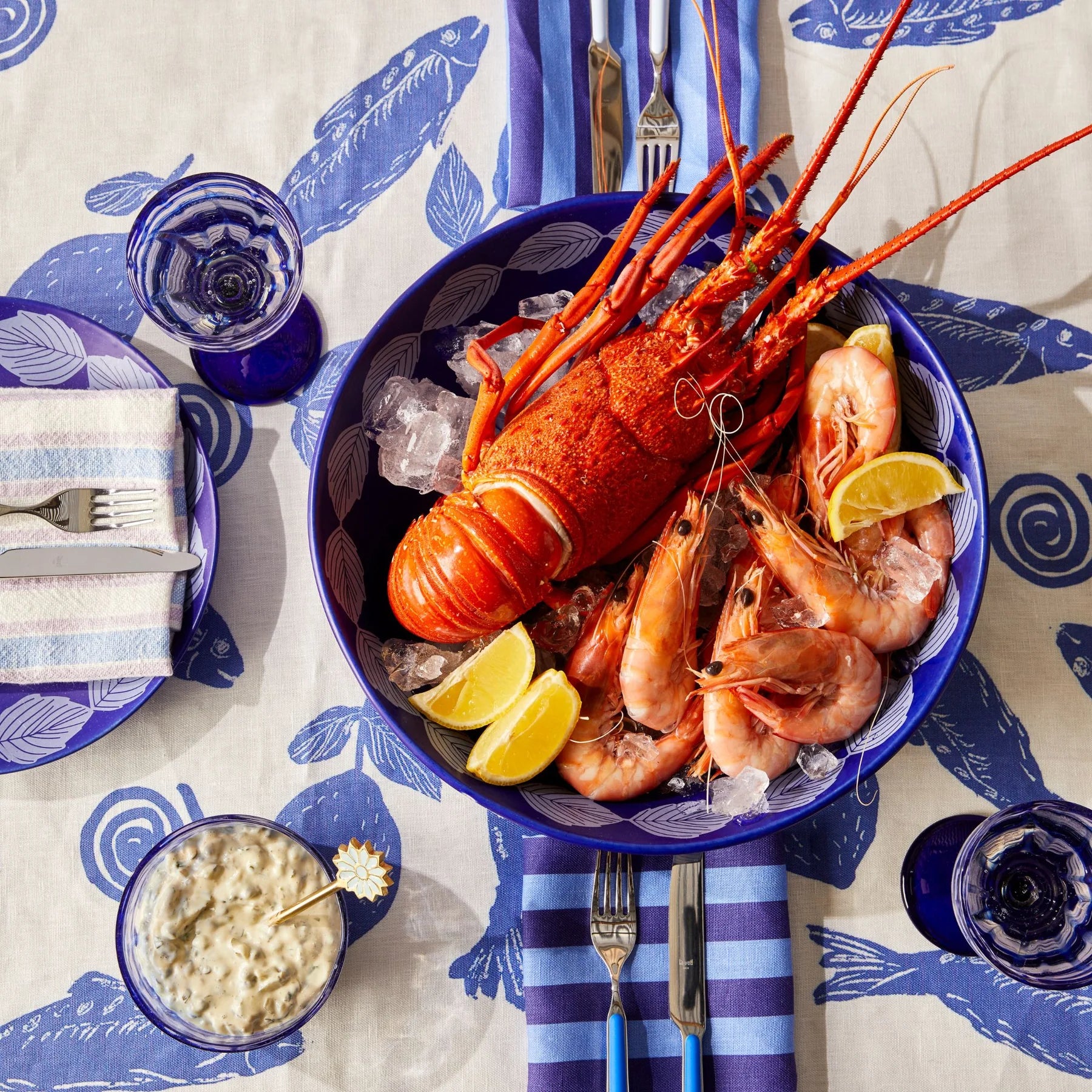 Bonnie & Neil Watercolour Bowl BLUE