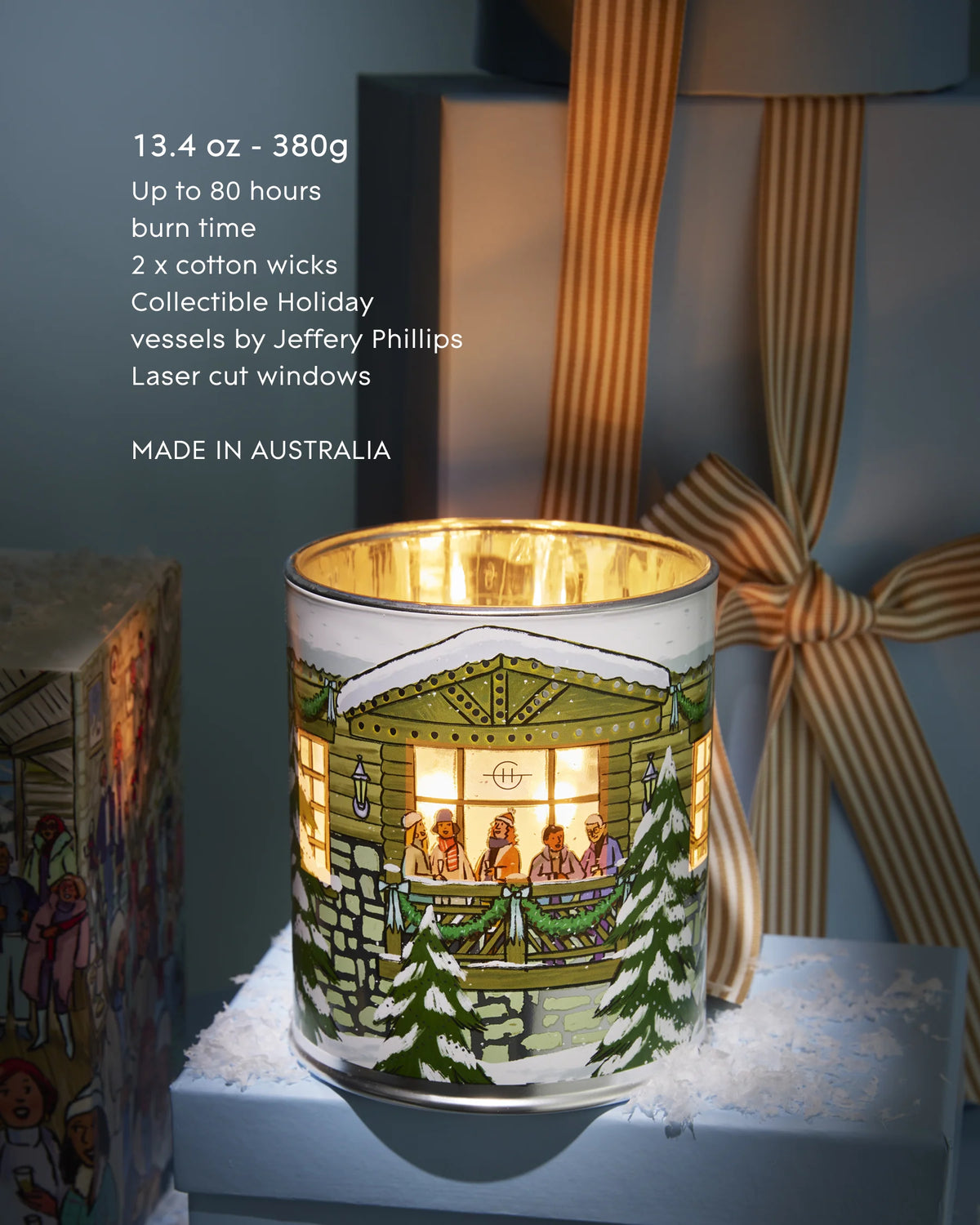 GLASSHOUSE 380g Candle WHITE CHRISTMAS