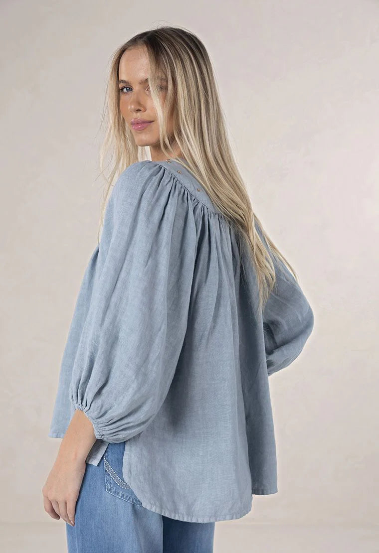 HUMIDITY Baroque Blouse MISTY GREY