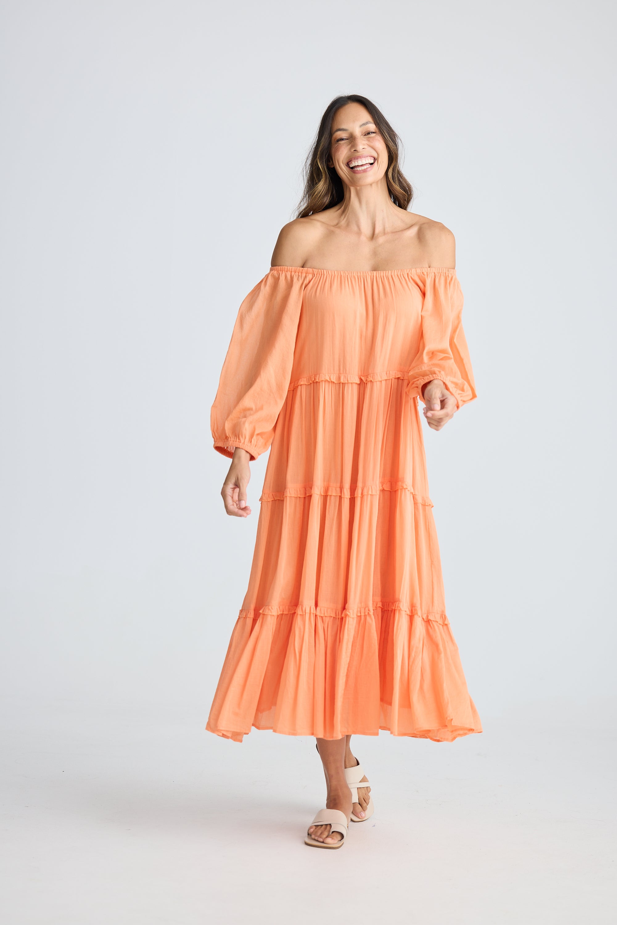 HOLIDAY Grenadine Dress CORAL