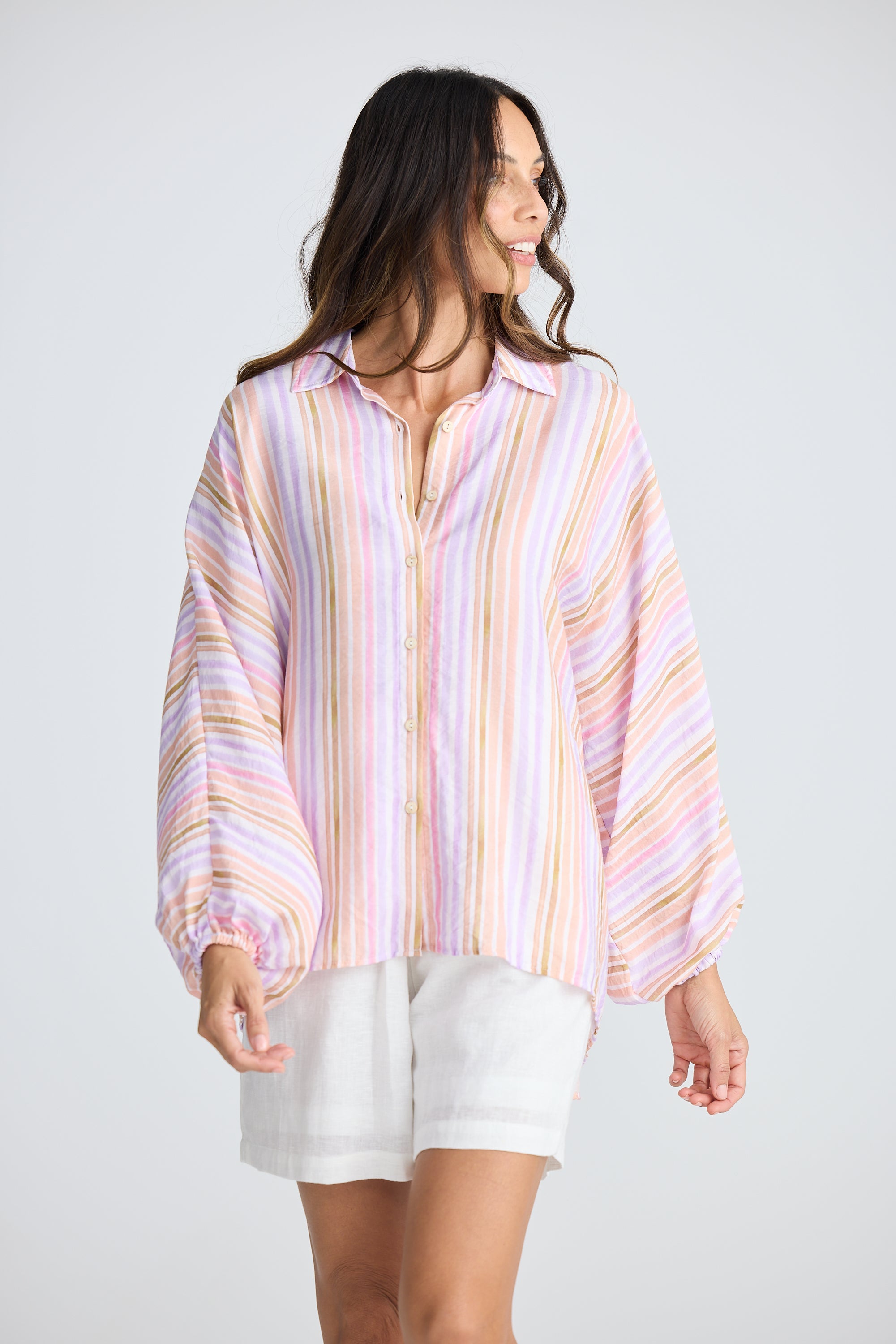 HOLIDAY Cliffside Shirt Painterly Stripe