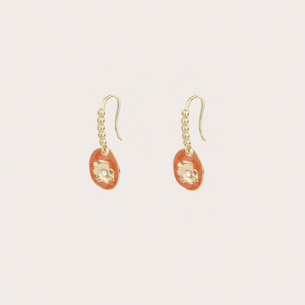 GAS BIJOUX Clover Earrings ORANGE