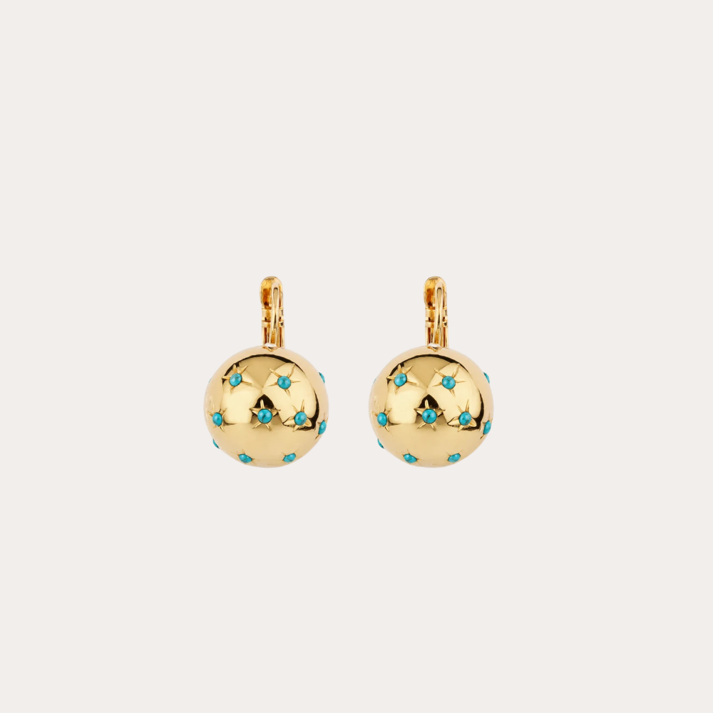 GAS BIJOUX Comete Earrings Turquoise