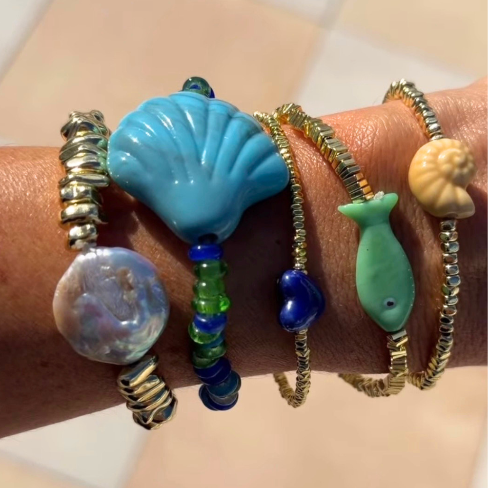 HEI TAI Gold Bracelet GREEN FISH