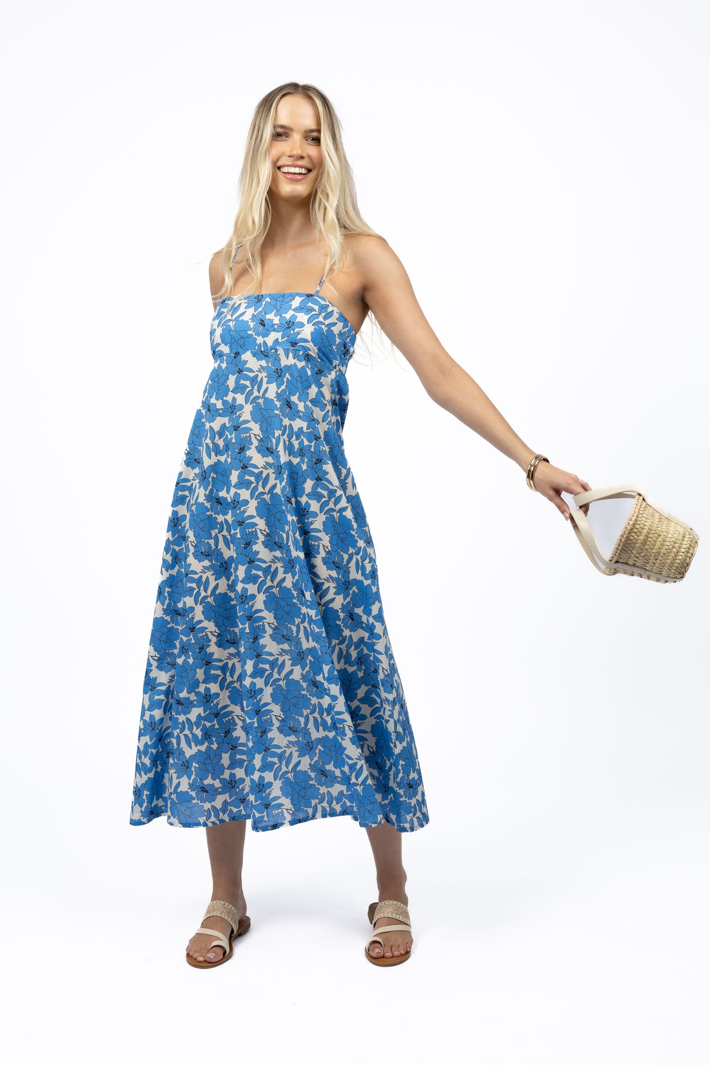 HUMIDITY Fleur Sway Dress BLUE STONE