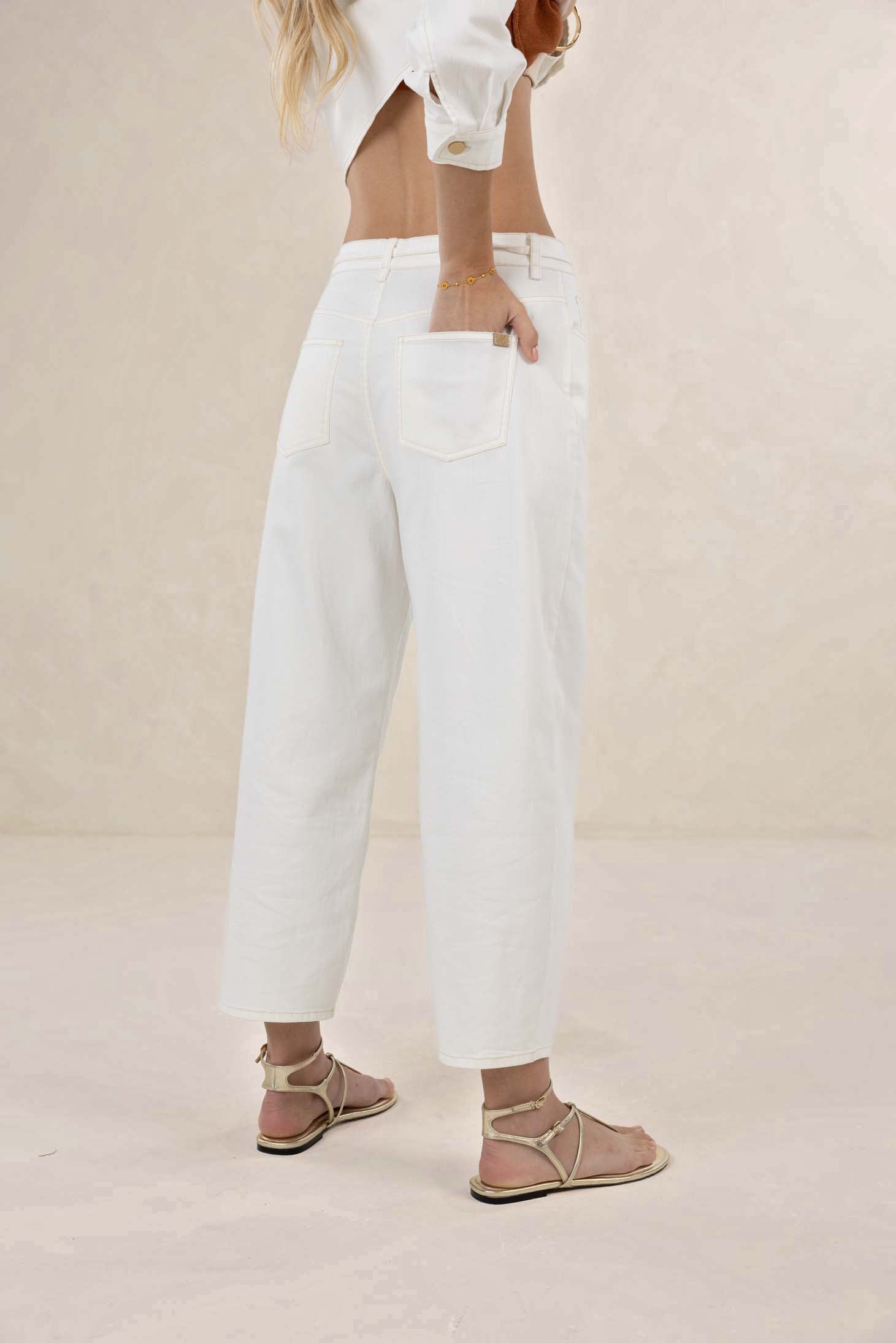 HUMIDITY Ivy Barrel Jean IVORY