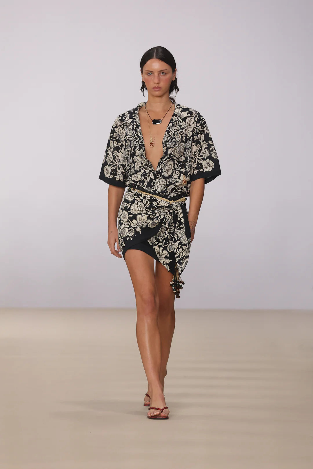 HANSEN & GRETAL Aluna Mini Skirt Noir Bloom