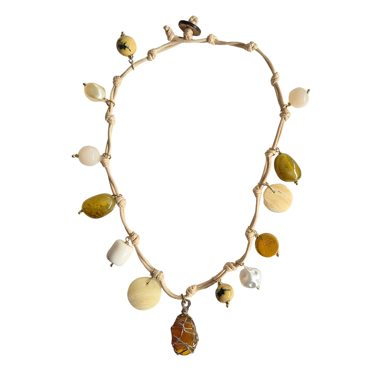 Boho Beaded Necklace SHELLS