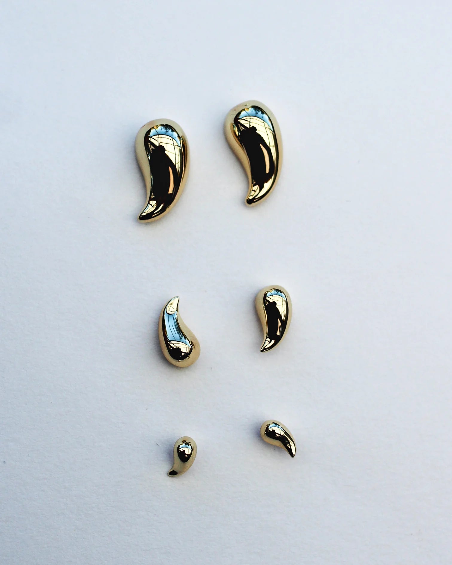F+H Teardrop Stud 22mm XL GOLD