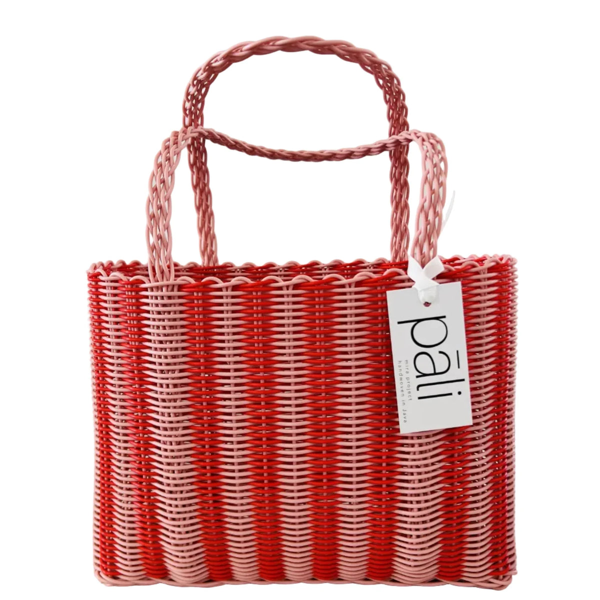 Mira Baguette Bag Basket RHUBARB