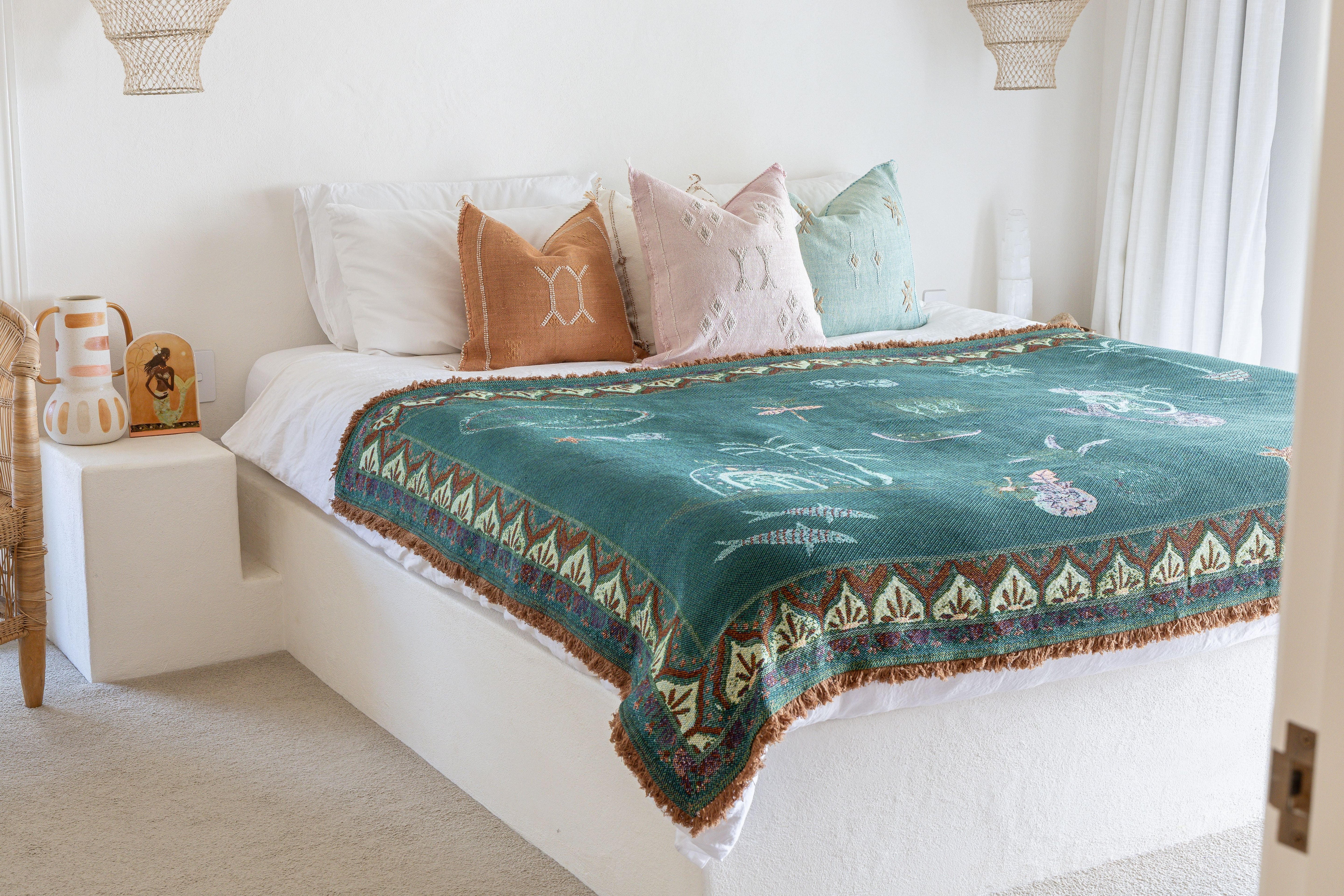 GOOD THROW CO Art Throw Rug SEA SONG MERMAID