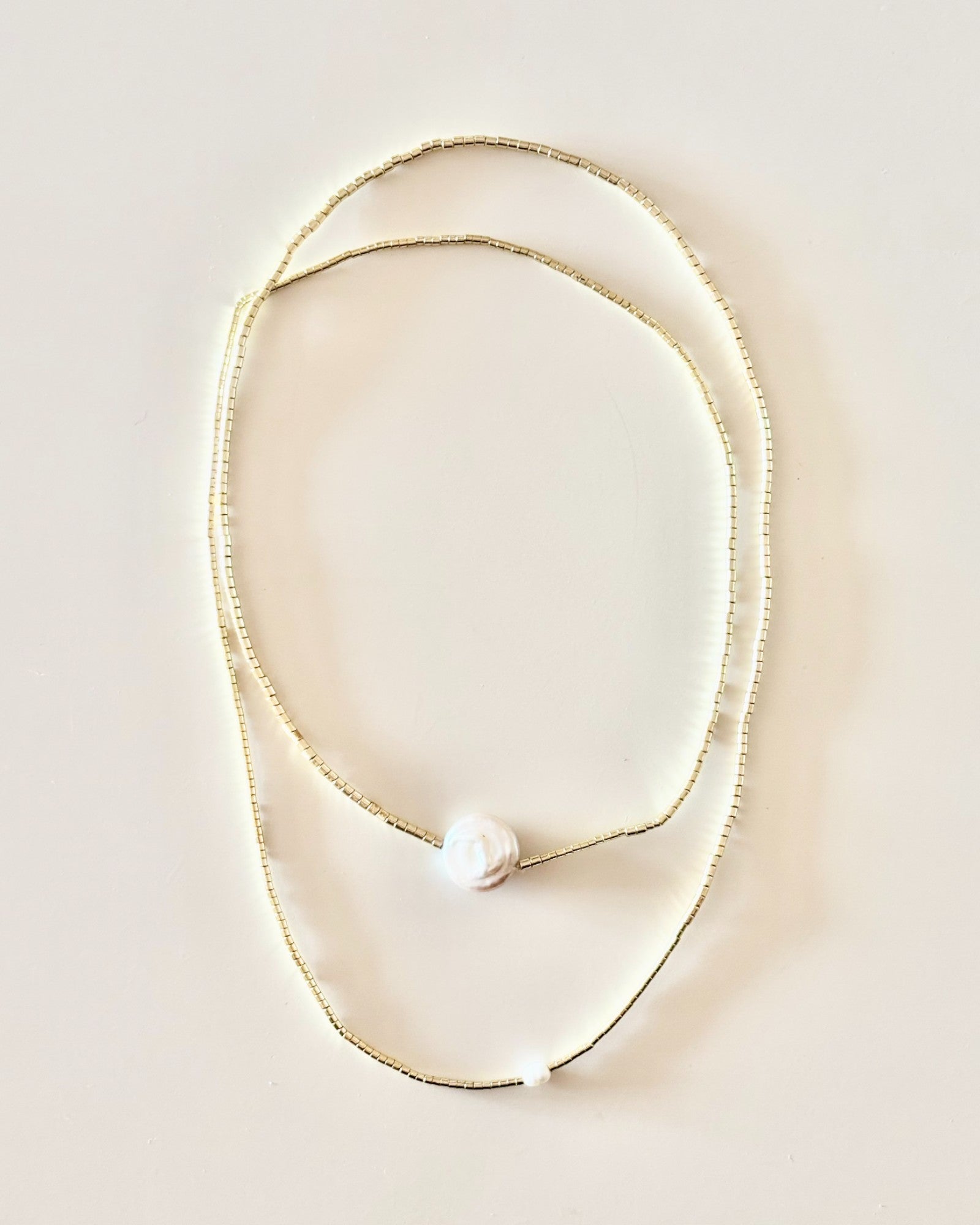 HEI TAI Soleil Necklace GOLD + PEARL
