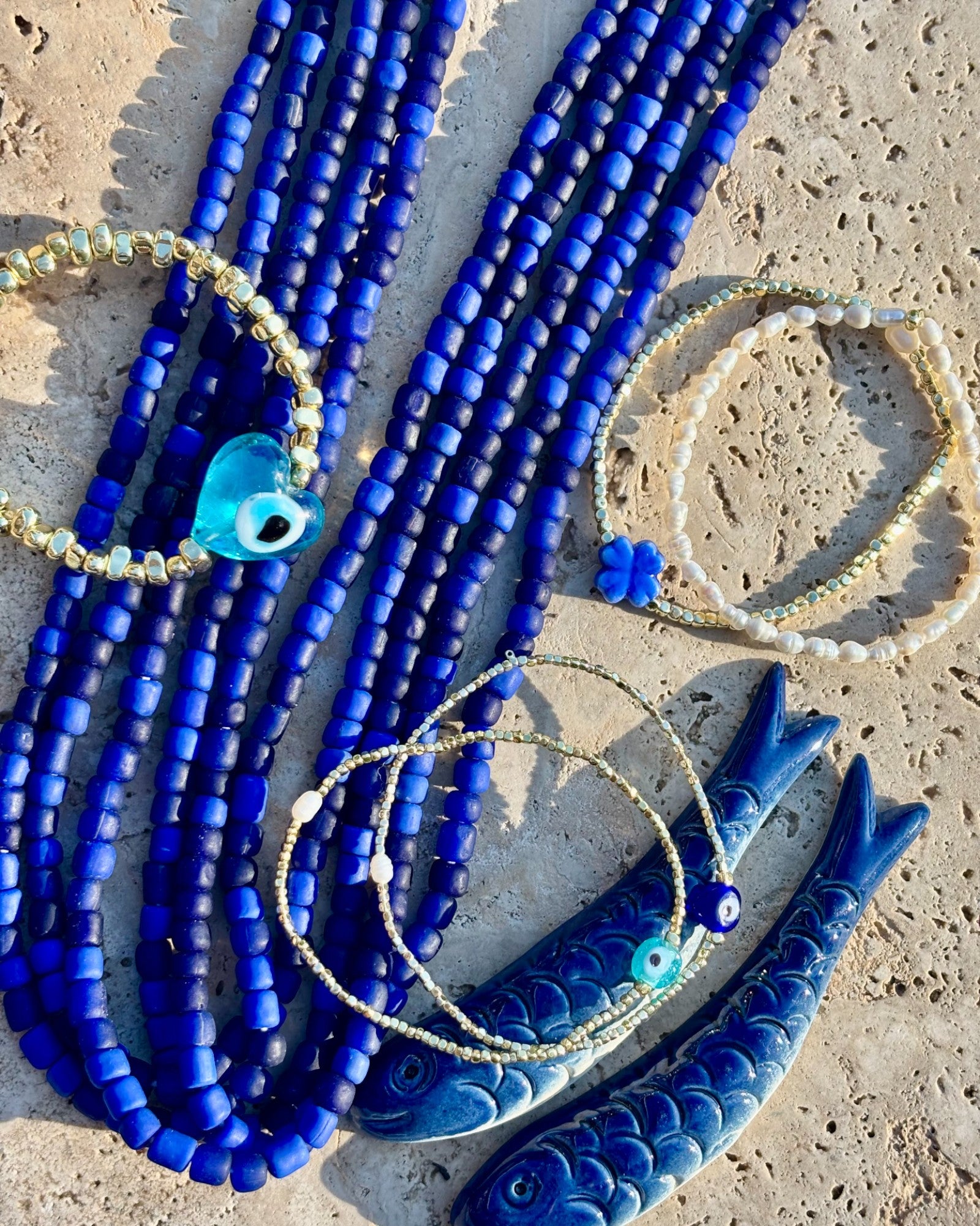 HEI TAI Gold Bracelet LIGHT BLUE EYE