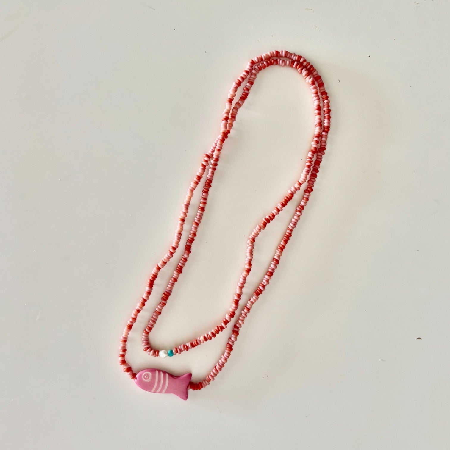 HEI TAI Marisole Fish Necklace LIGHT PINK/MIXED PINK