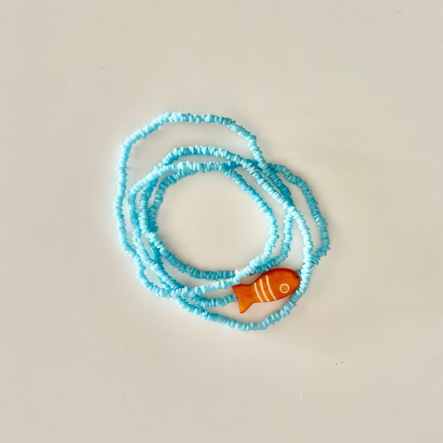 HEI TAI Marisole Fish Necklace ORANGE/AQUA