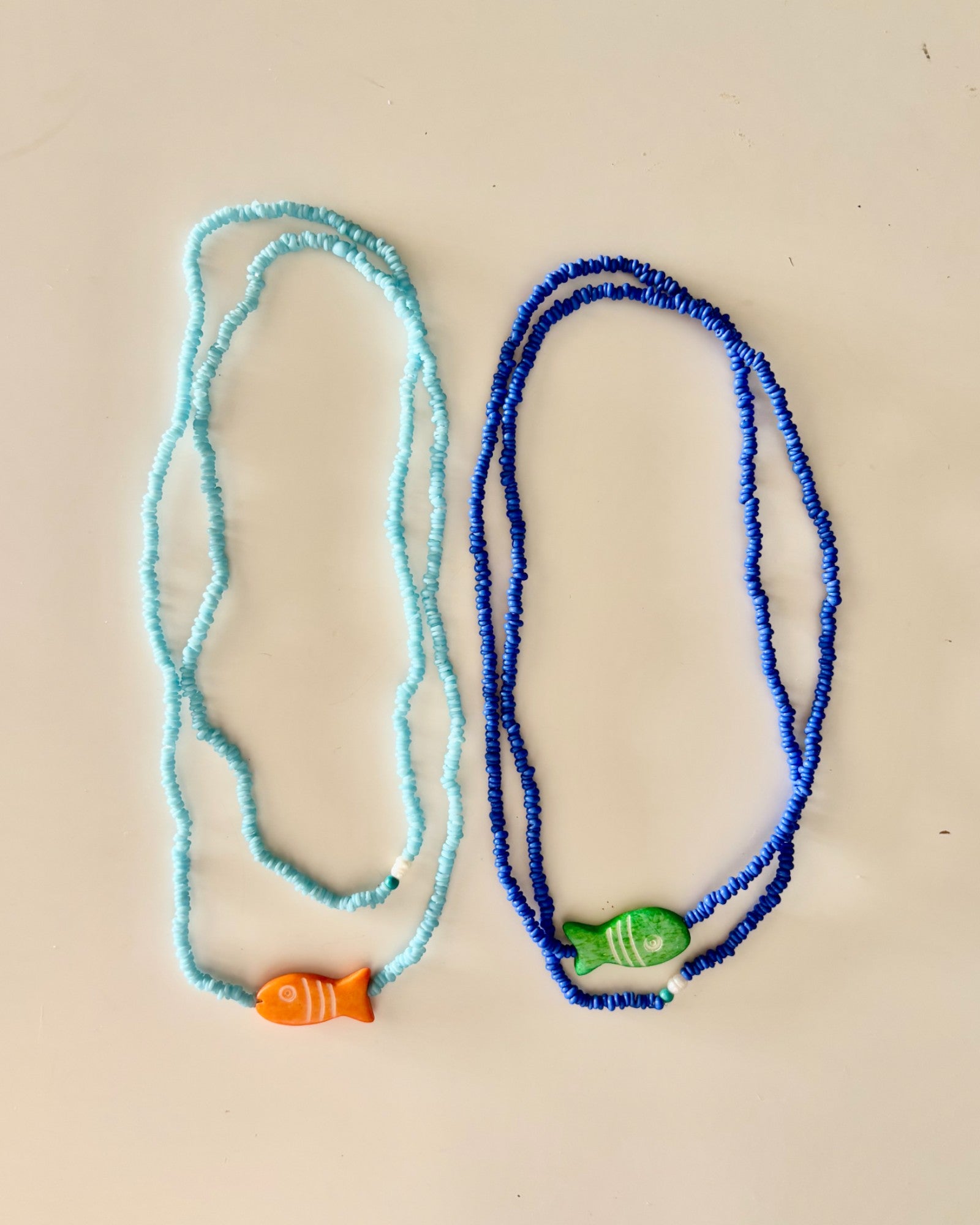 HEI TAI Marisole Fish Necklace GREEN/COBALT