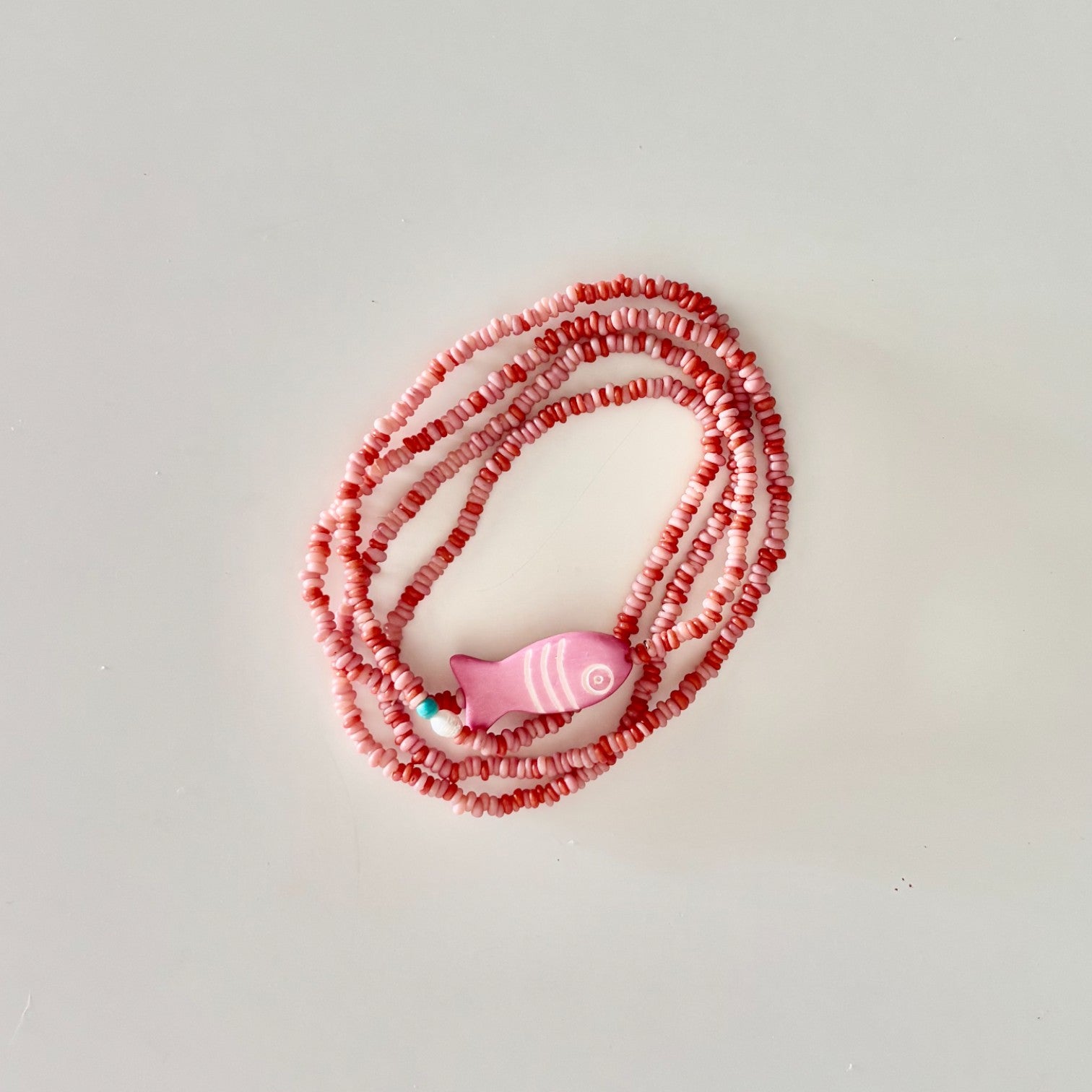 HEI TAI Marisole Fish Necklace LIGHT PINK/MIXED PINK