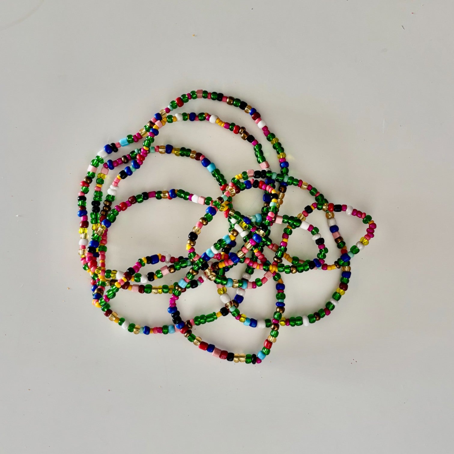 HEI TAI Long Love Bead Necklace GREENS