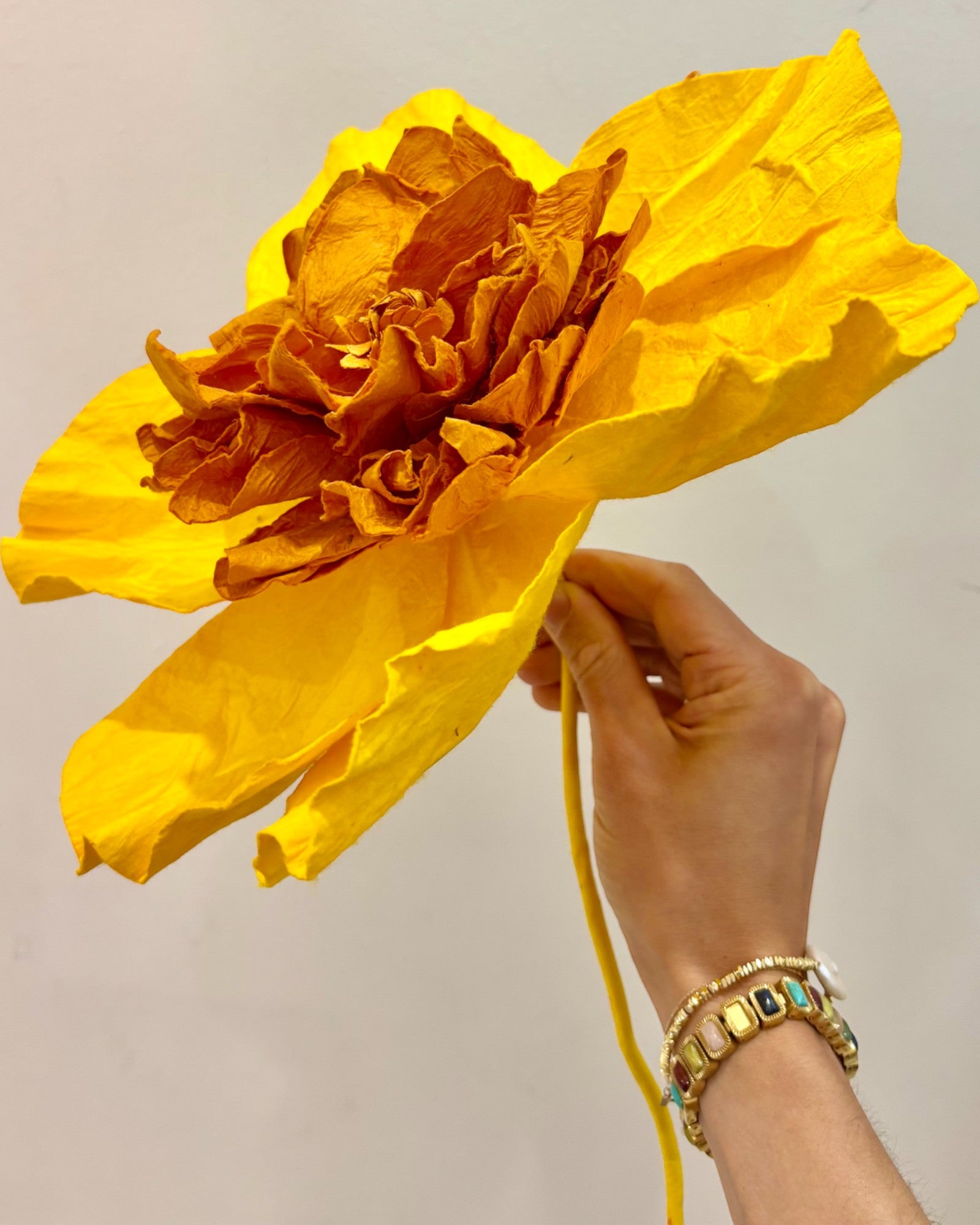 CAMELIA Paper Flower Small YELLOW