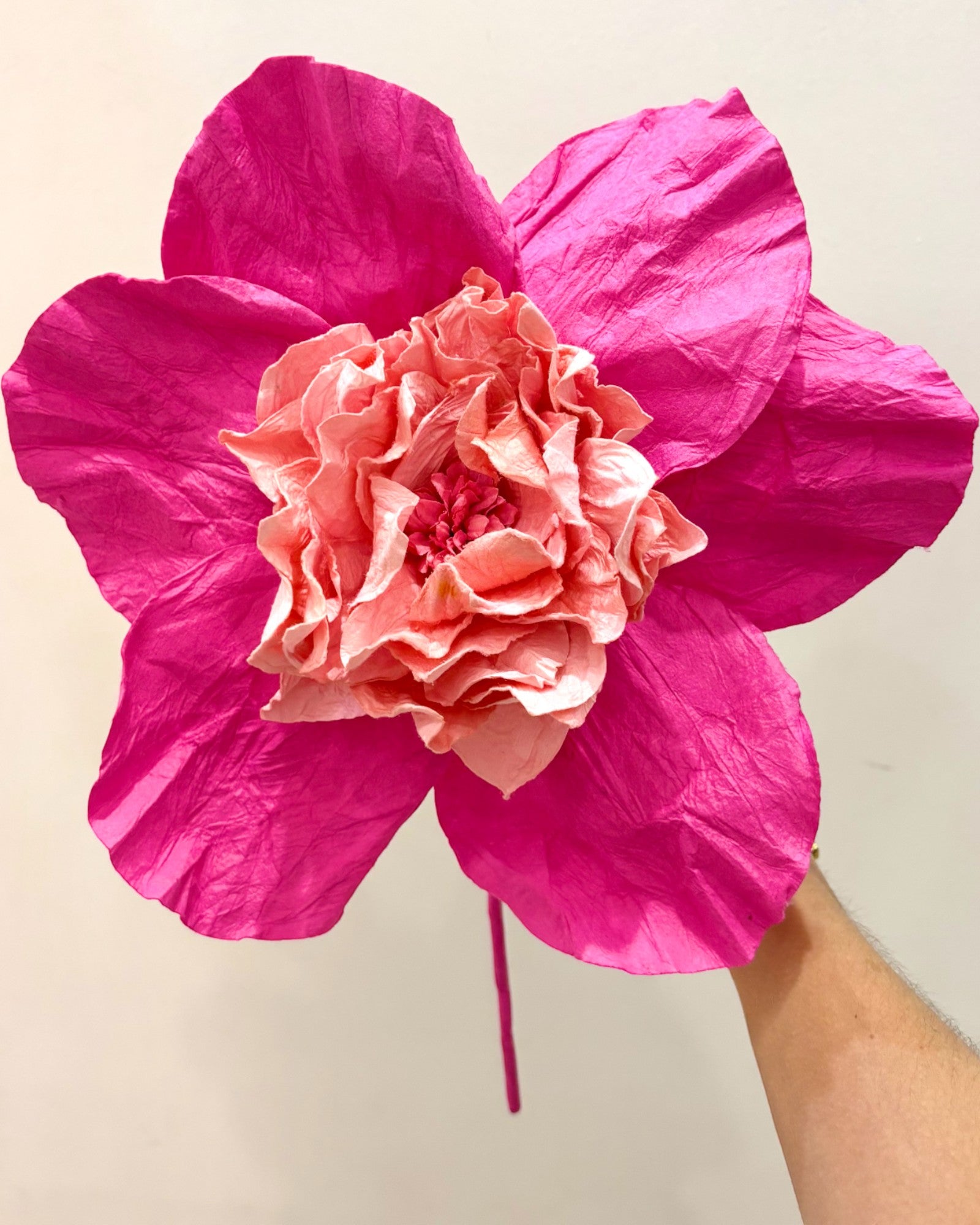 CAMELIA Paper Flower Small SOFT PINK