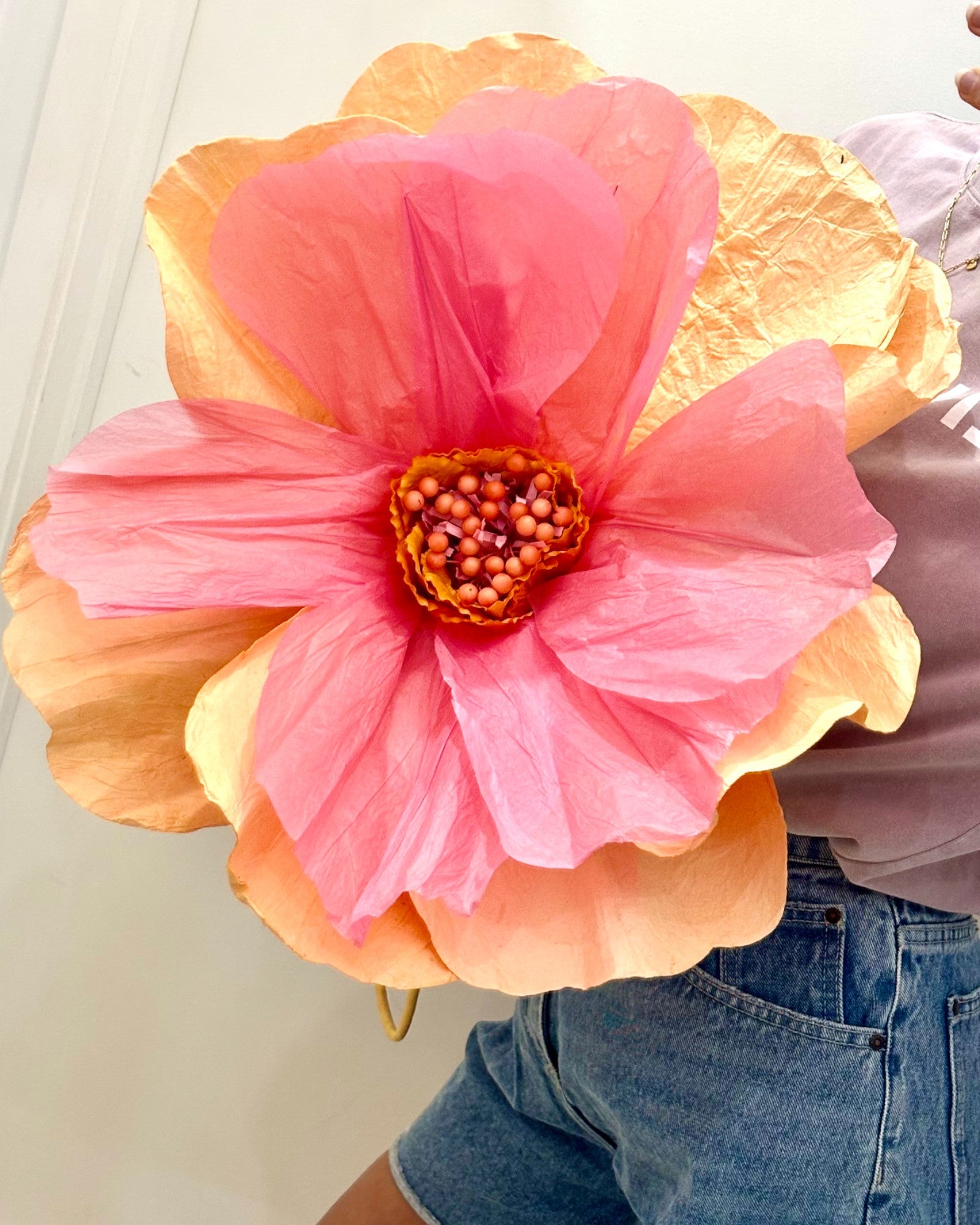 MOONLIGHT Paper Flower APRICOT