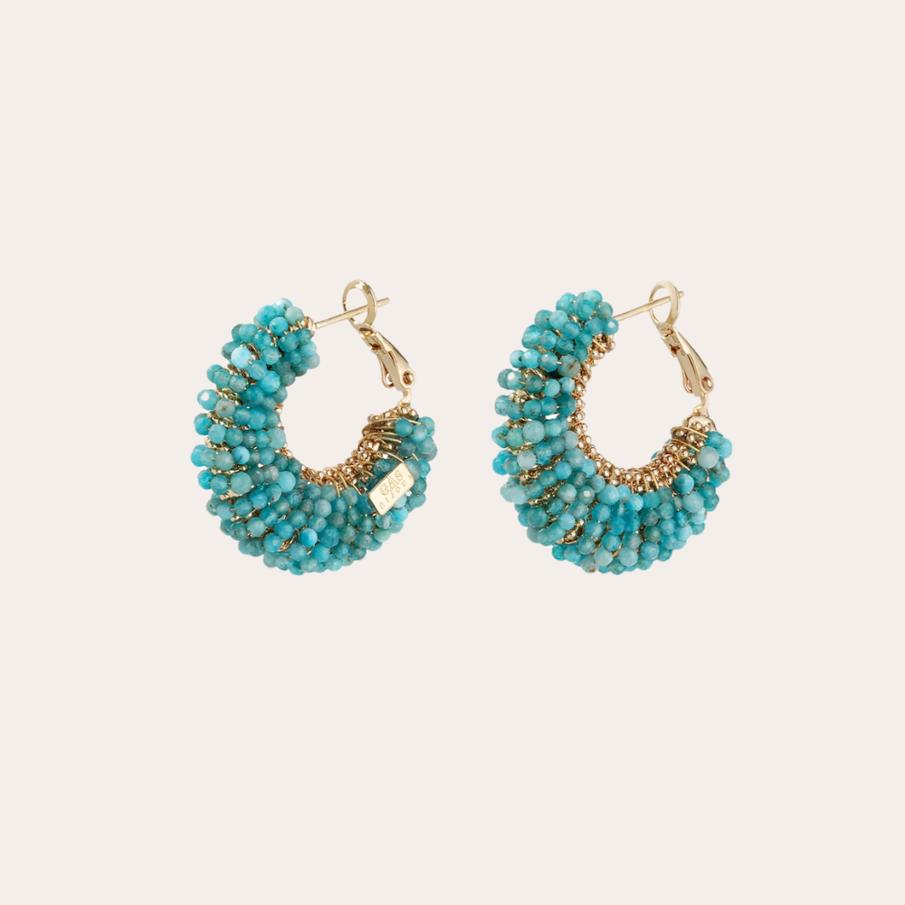 GAS BIJOUX Izzia Earrings BLUE APATITE