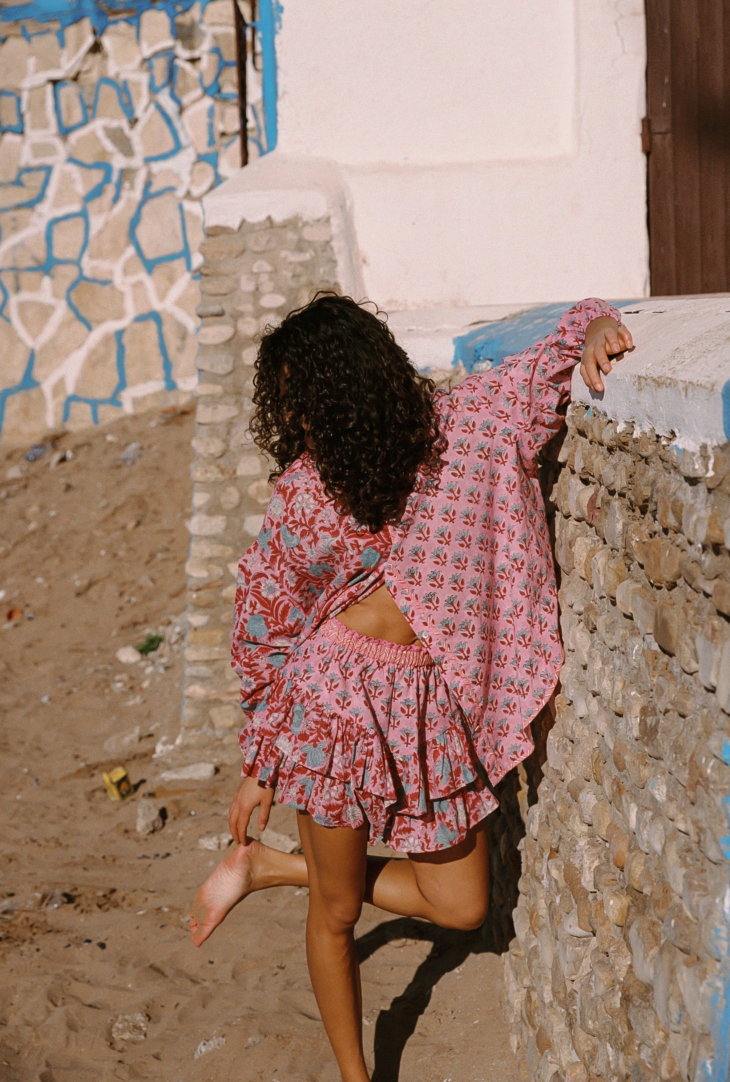 KINGA CSILLA Kamala Block Print Chalm Shirt