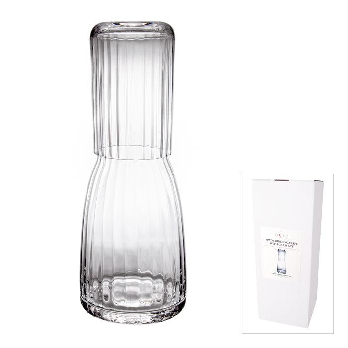 Spade Ribbed Carafe Set