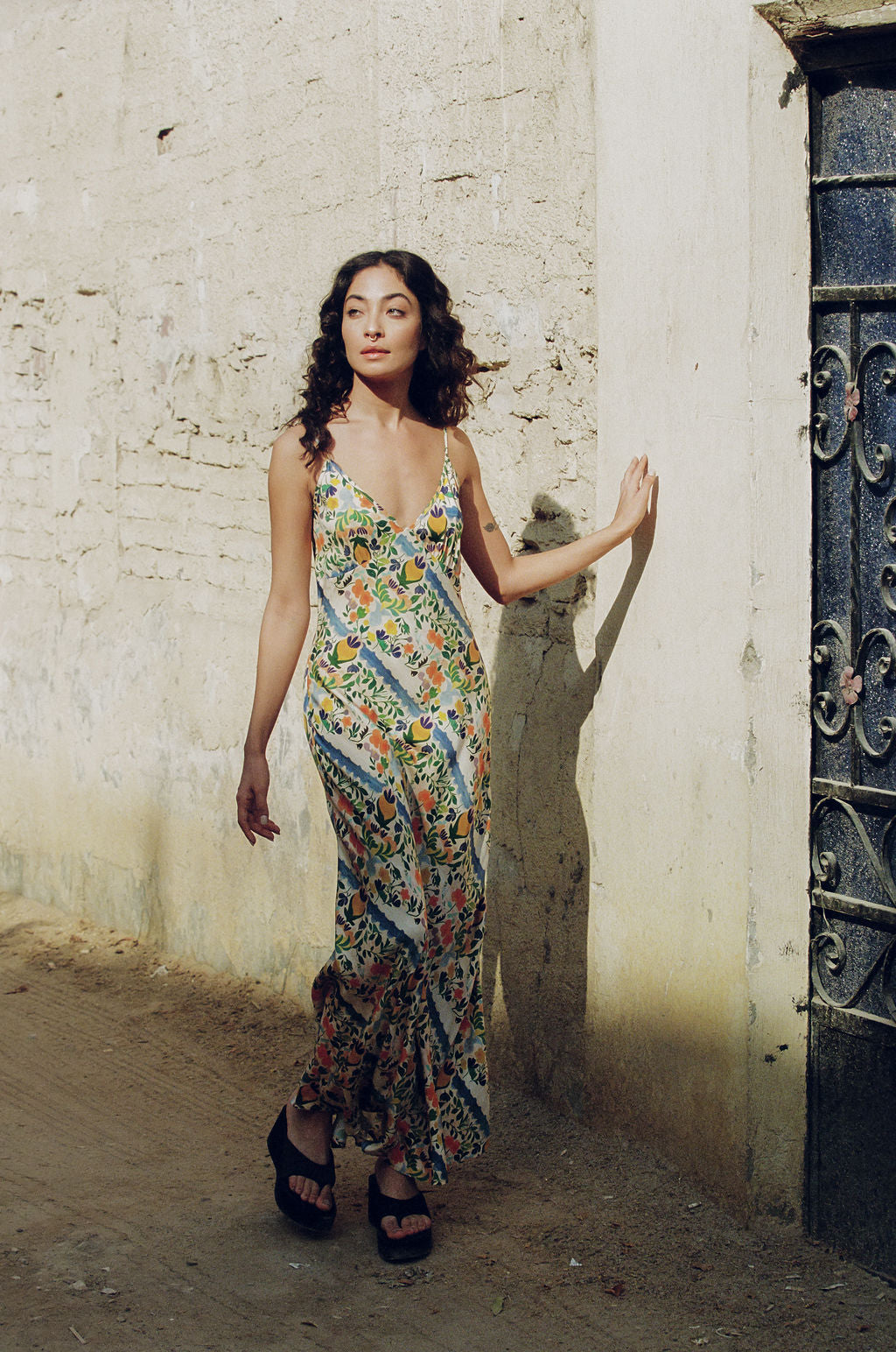 KINGA CSILLA Limone Triangle Slip Dress