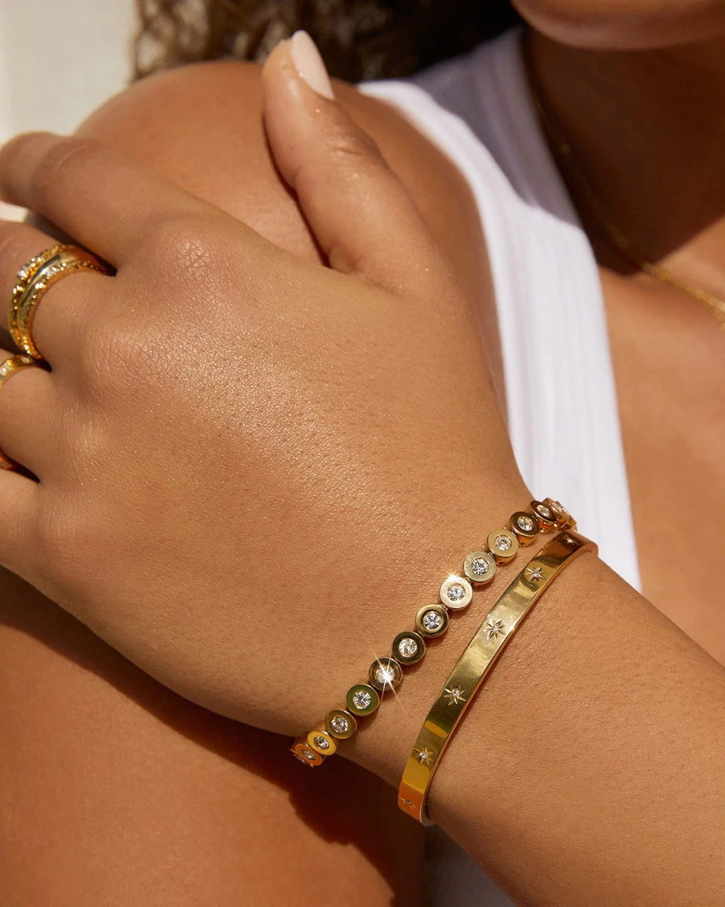 Arms of Eve Maeve Bracelet GOLD STONE