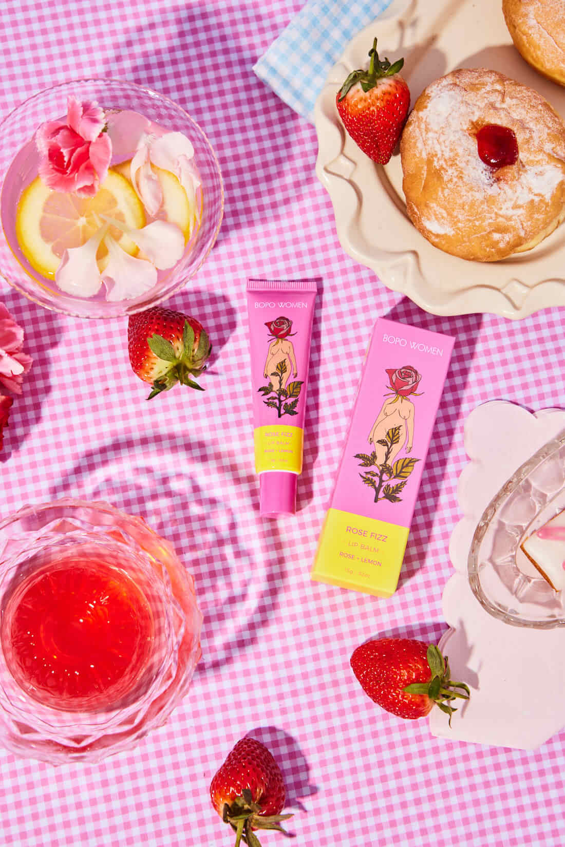 BOPO Rose Fizz Lip Balm