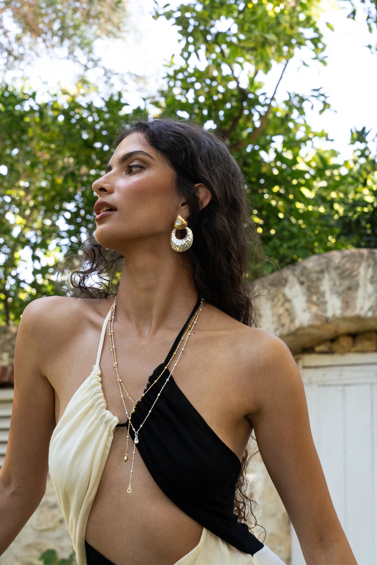 MOUNTAIN & MOON Soleil Earrings TWO TONE