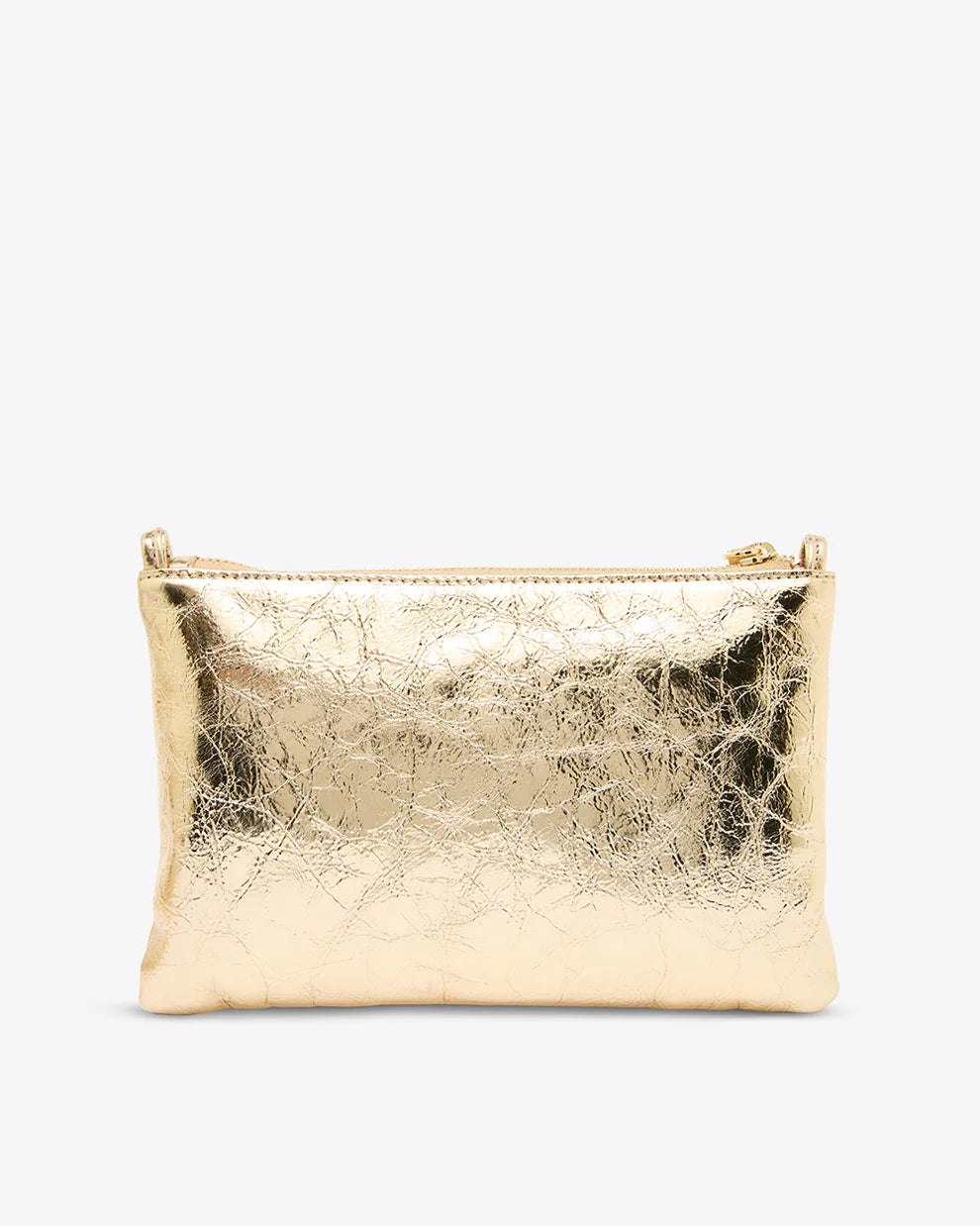 ARLINGTON MILNE Molly Crossbody Bag GOLD CRINKLE