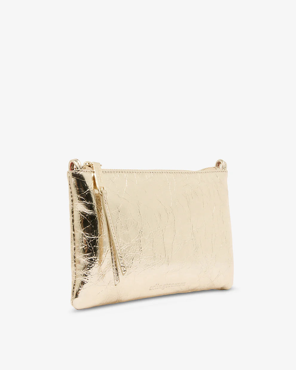 ARLINGTON MILNE Molly Crossbody Bag GOLD CRINKLE