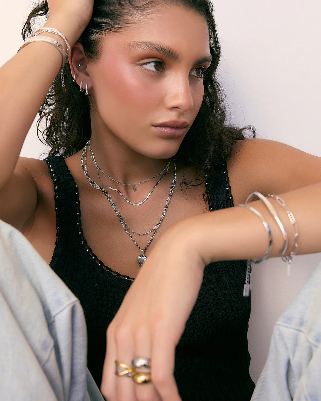 Arms of Eve Tabitha Earrings MIDI SILVER