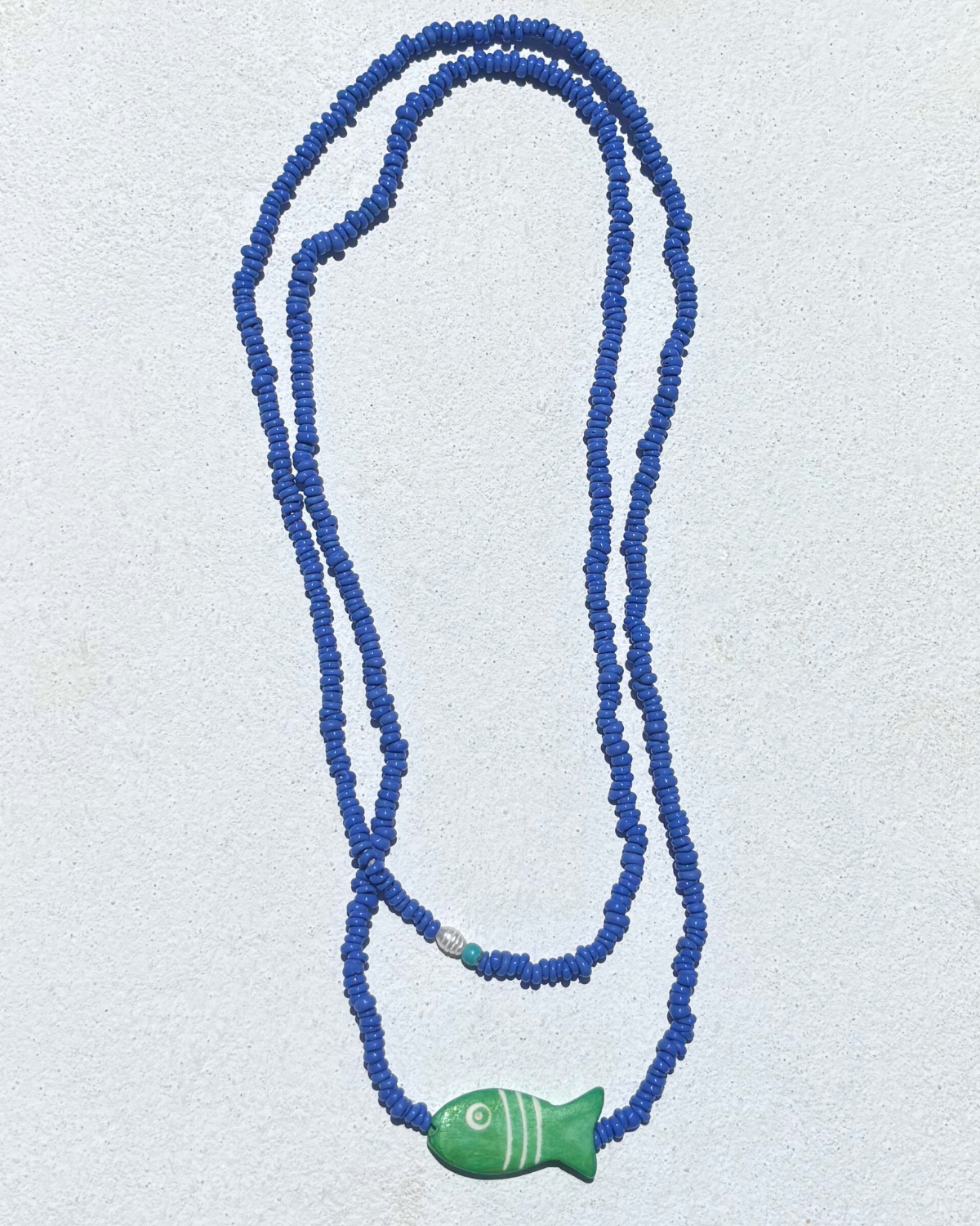 HEI TAI Marisole Fish Necklace GREEN/COBALT
